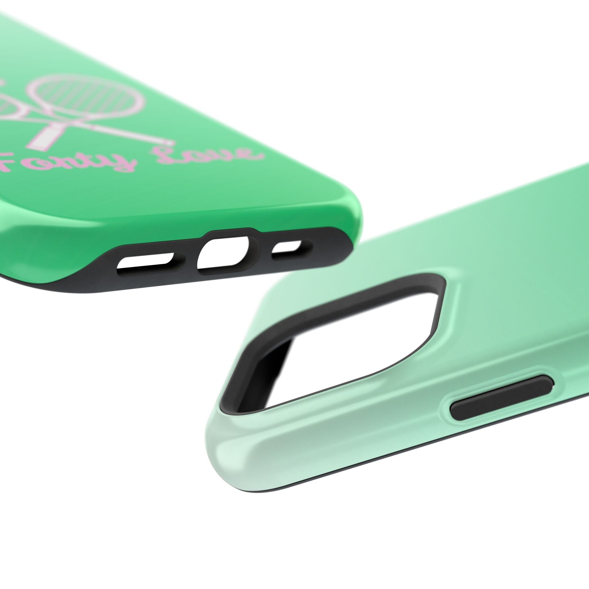 Tennis Impact-Resistant Phone Case — 'Forty Love', Green Gradient