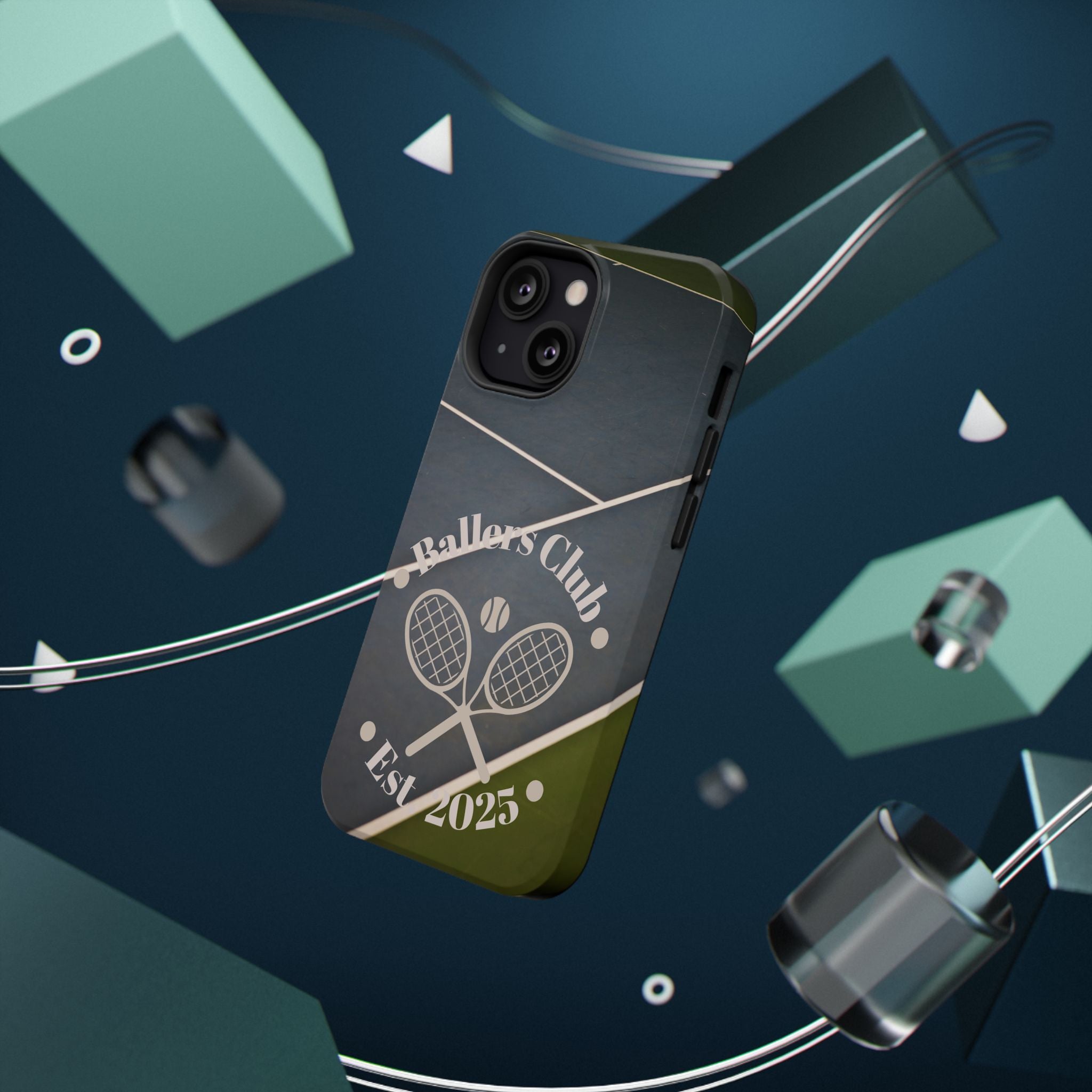 Tennis Impact-Resistant Phone Case — 'Ballers Club Est. 2025' Protective Cover