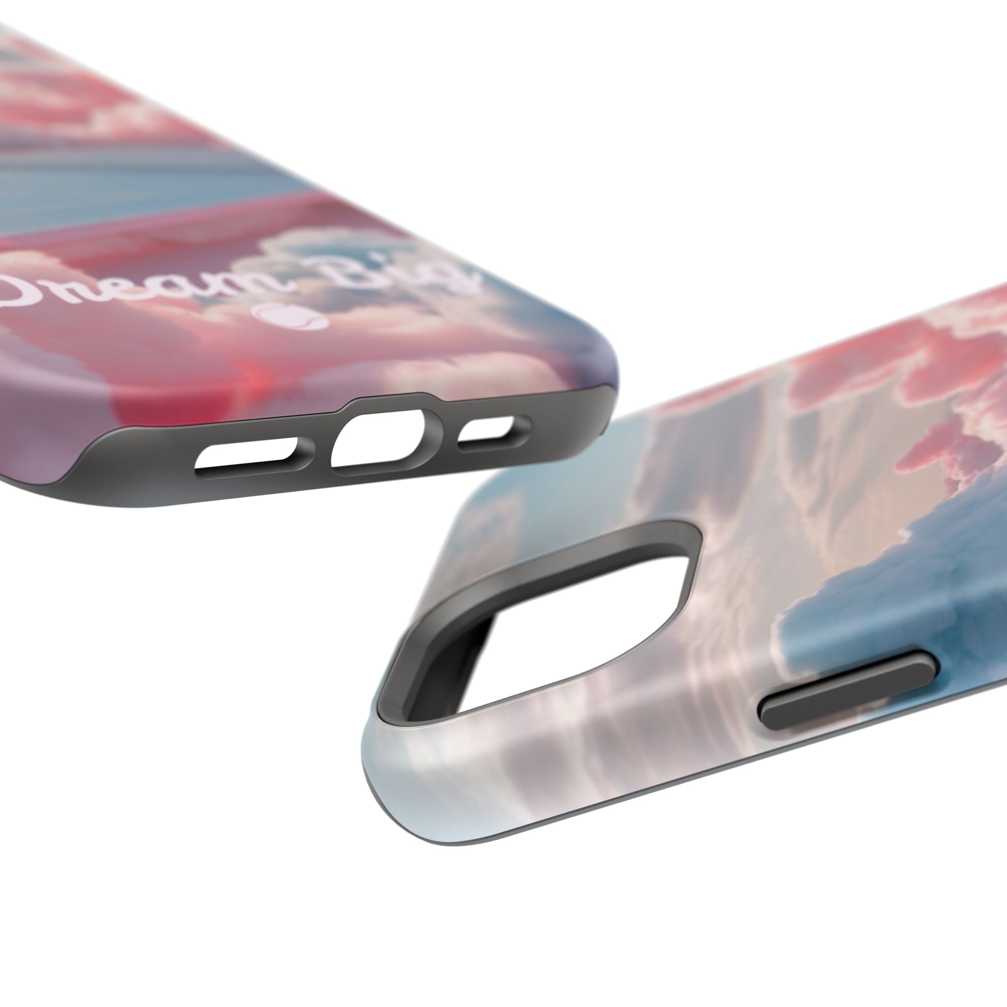 Tennis Impact-Resistant Phone Case — 'Dream Big' Pastel Cloud Tennis Court