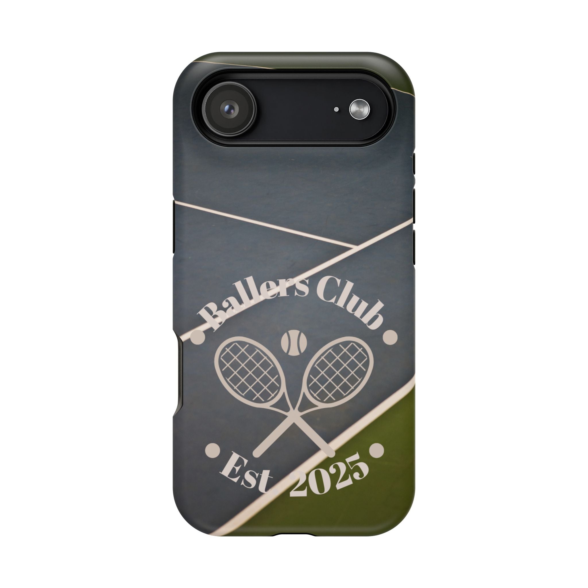 Tennis Impact-Resistant Phone Case — 'Ballers Club Est. 2025' Protective Cover