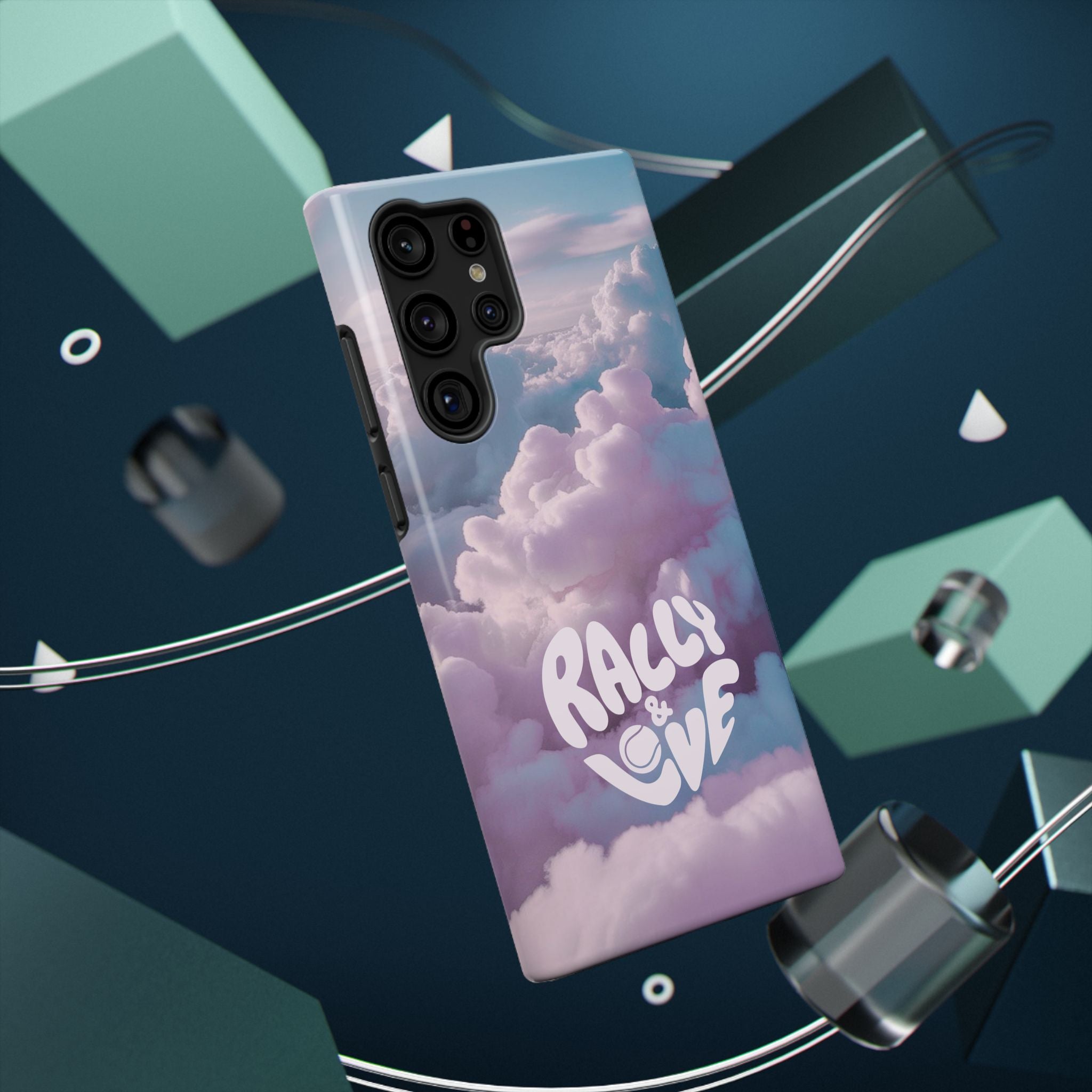 Impact-Resistant Phone Case — "Rally & Love" Clouds/Love in the Air
