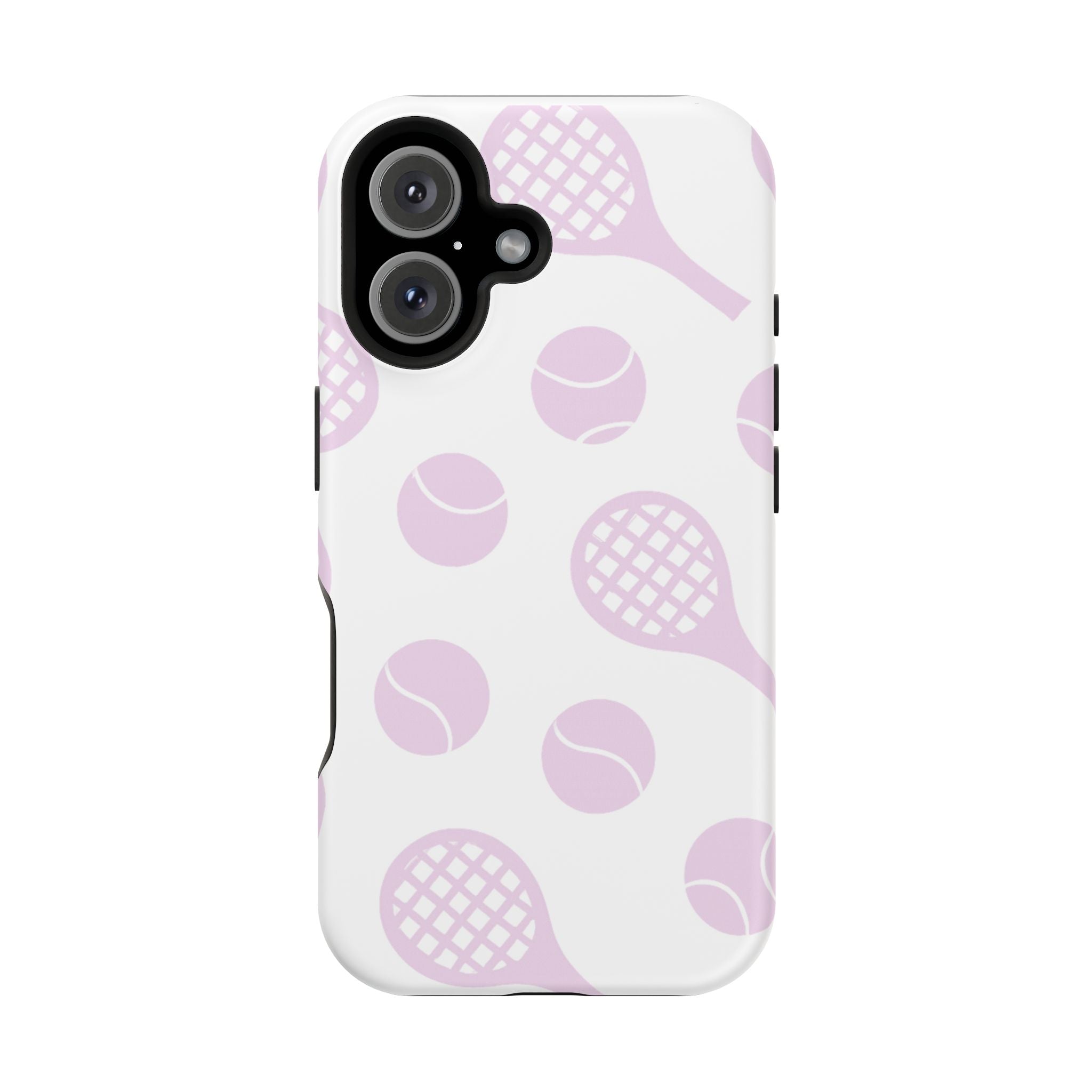 Tennis Impact-Resistant Phone Case — Pink Rackets & Balls