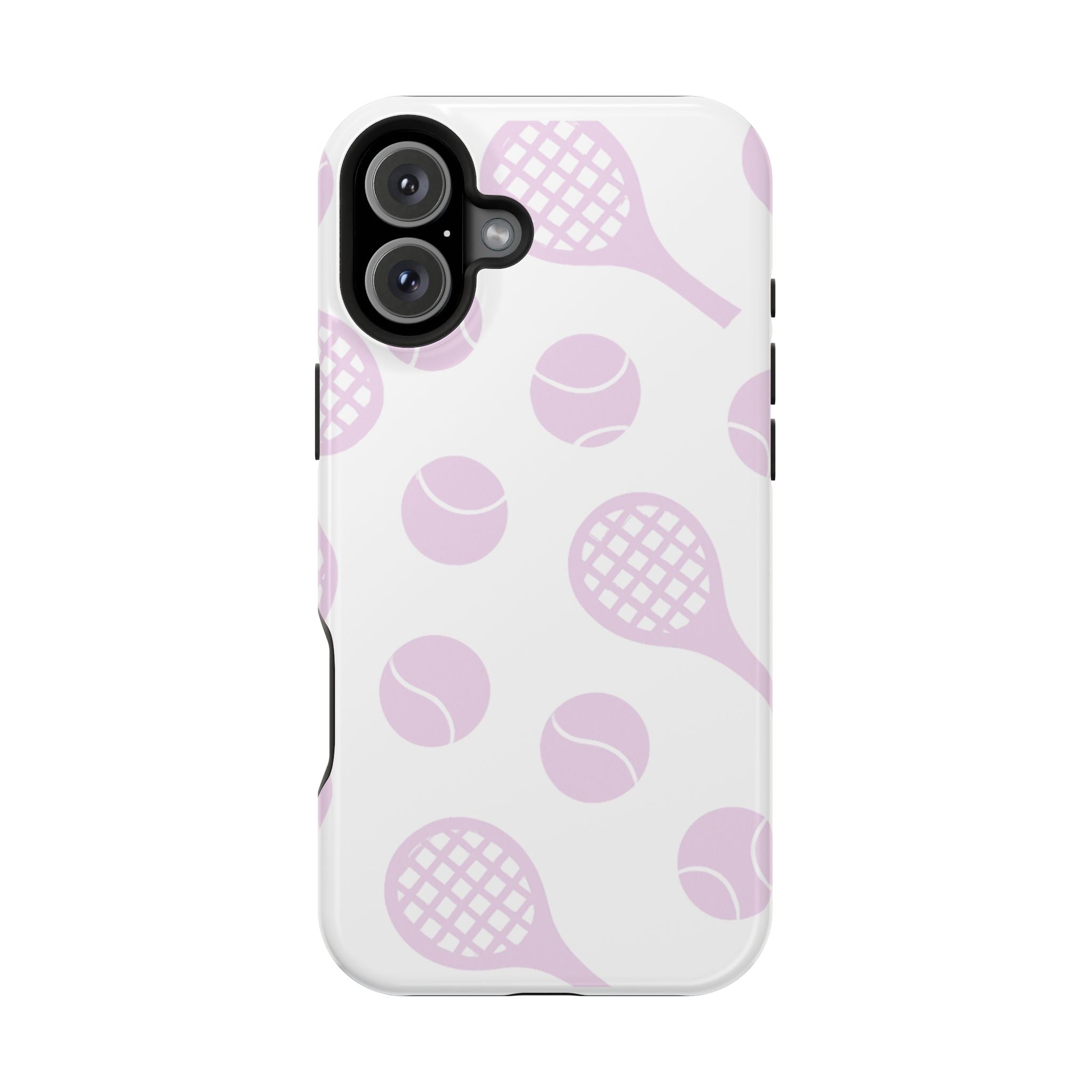 Tennis Impact-Resistant Phone Case — Pink Rackets & Balls