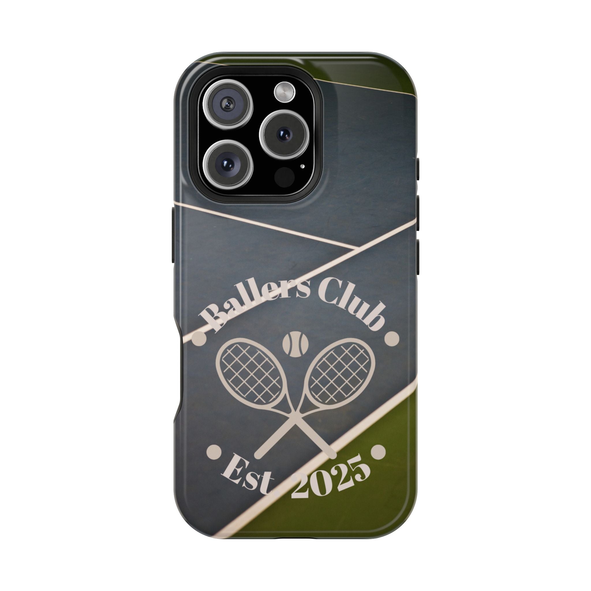 Tennis Impact-Resistant Phone Case — 'Ballers Club Est. 2025' Protective Cover