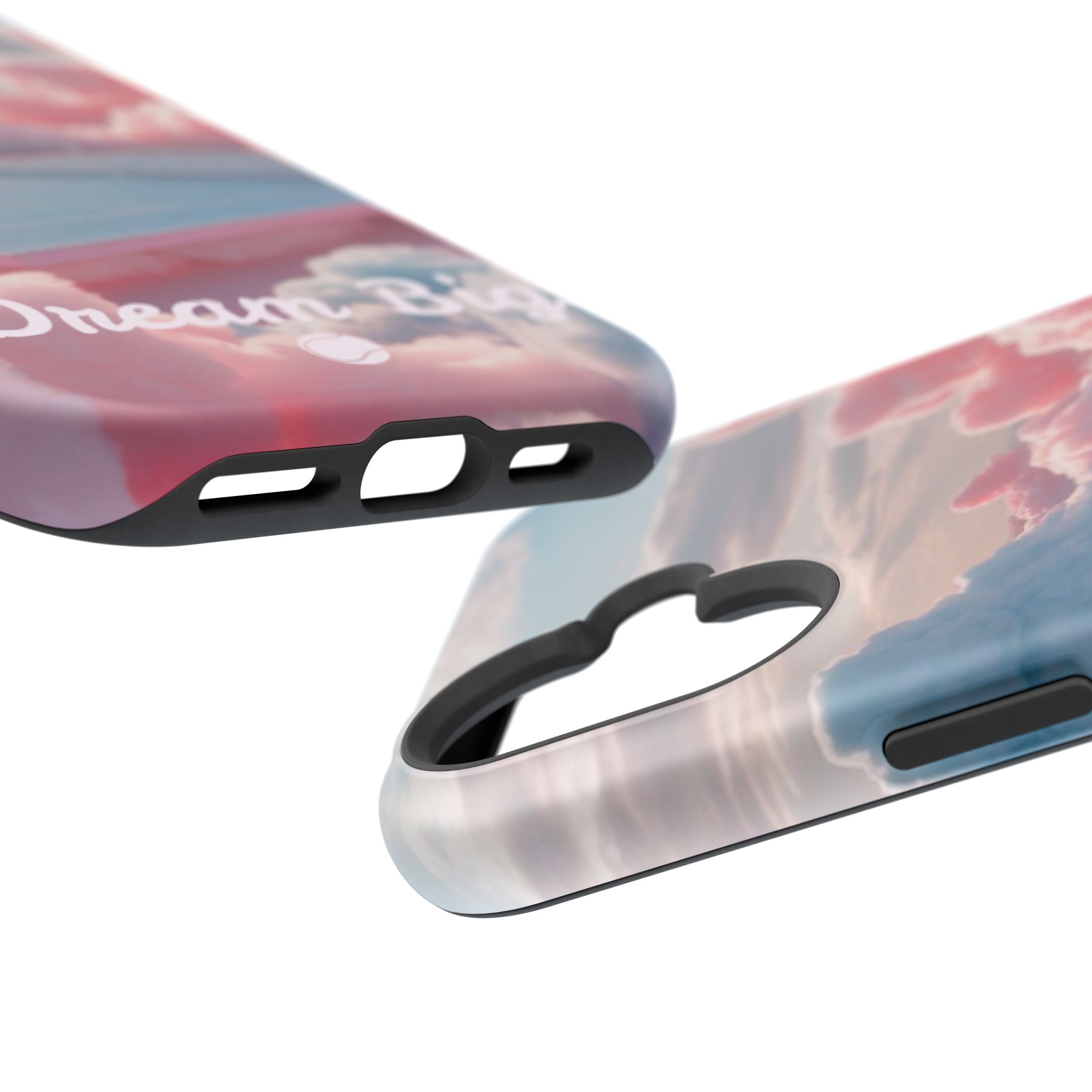 Tennis Impact-Resistant Phone Case — 'Dream Big' Pastel Cloud Tennis Court