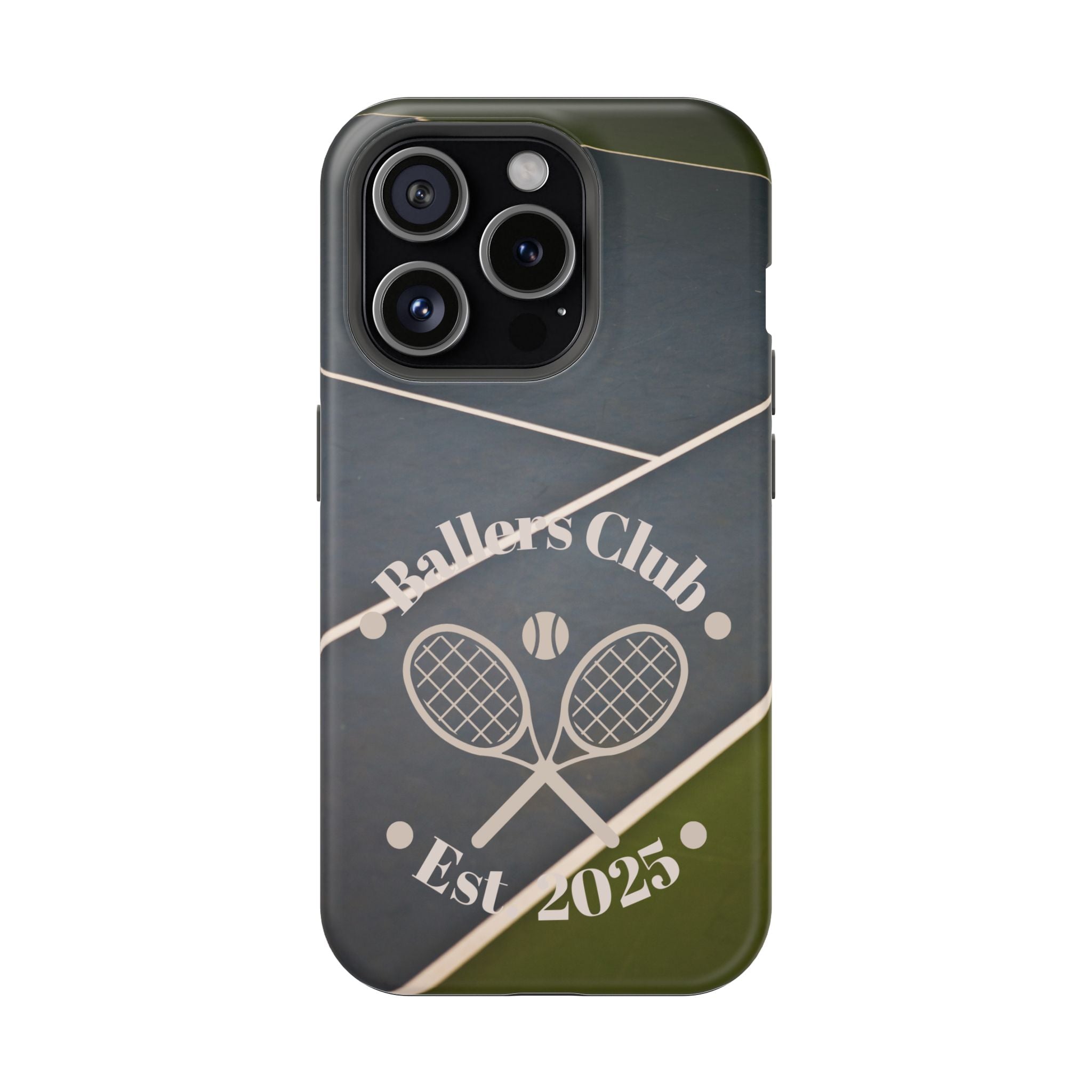 Tennis Impact-Resistant Phone Case — 'Ballers Club Est. 2025' Protective Cover