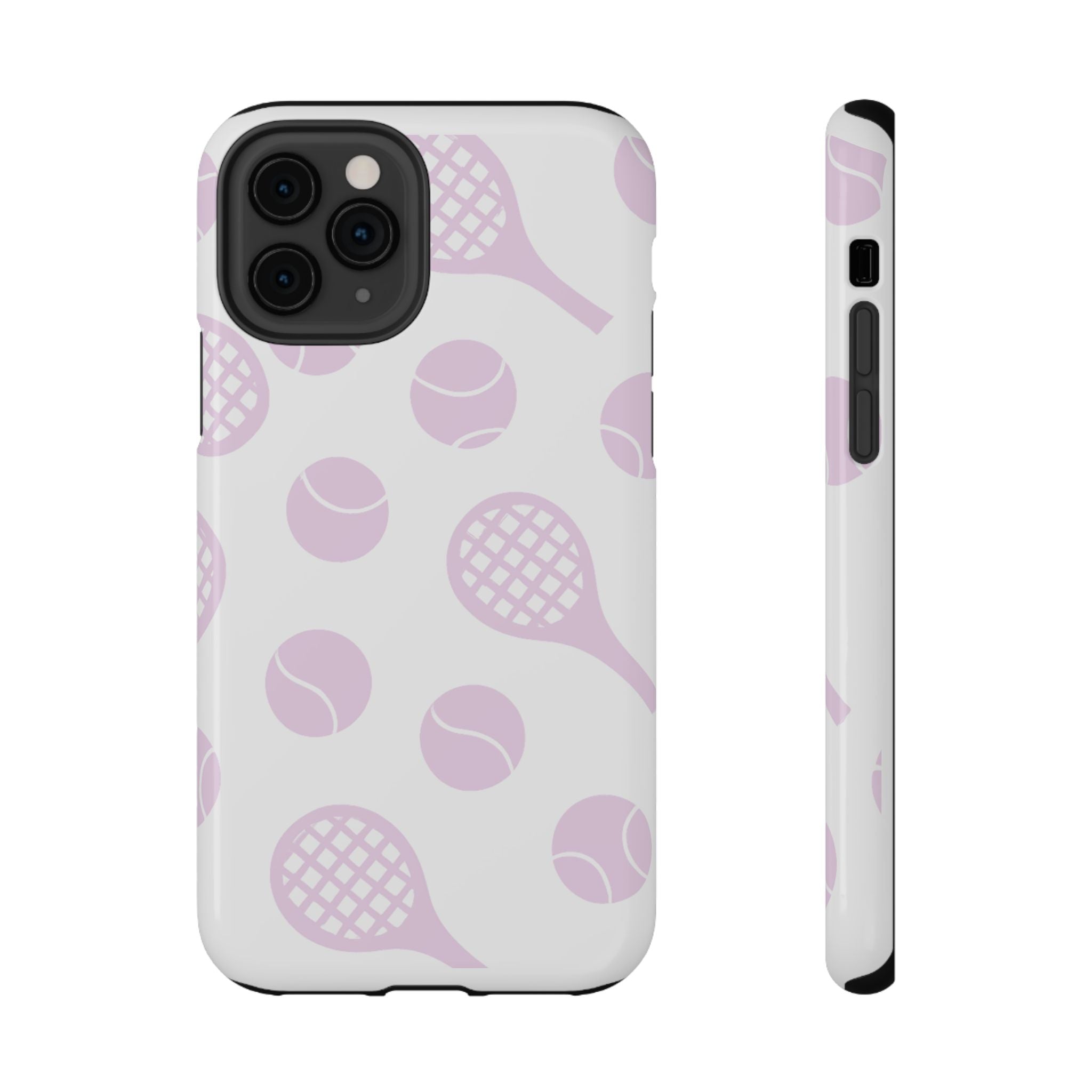 Tennis Impact-Resistant Phone Case — Pink Rackets & Balls