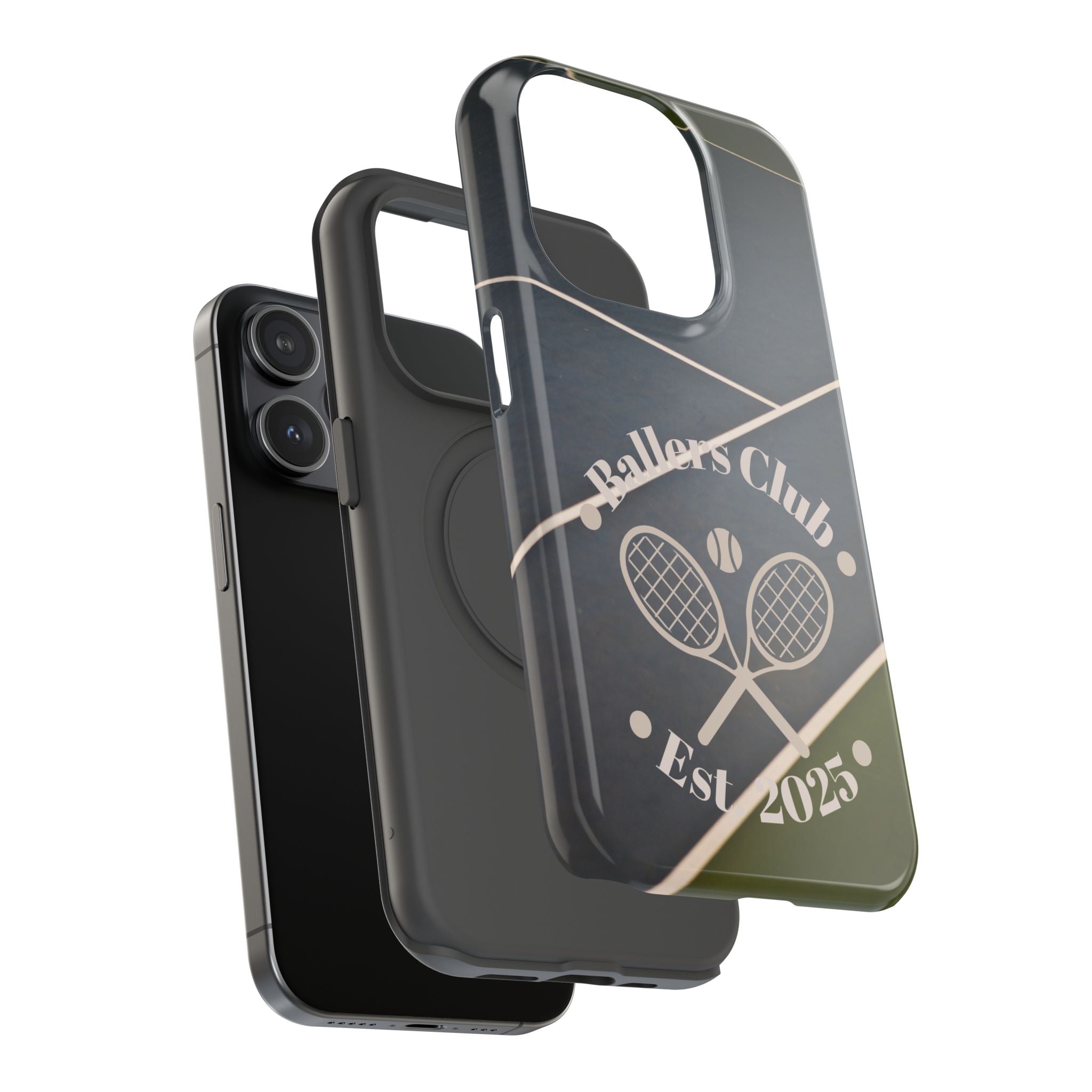 Tennis Impact-Resistant Phone Case — 'Ballers Club Est. 2025' Protective Cover
