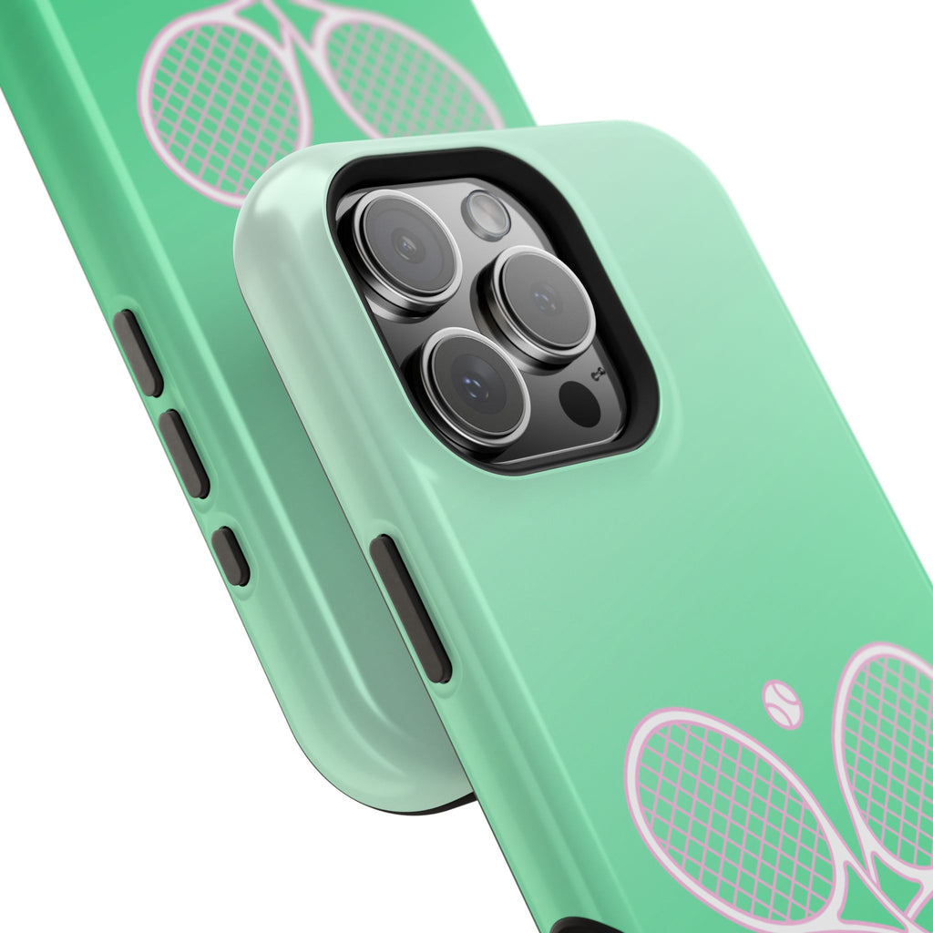 Tennis Impact-Resistant Phone Case — 'Forty Love', Green Gradient