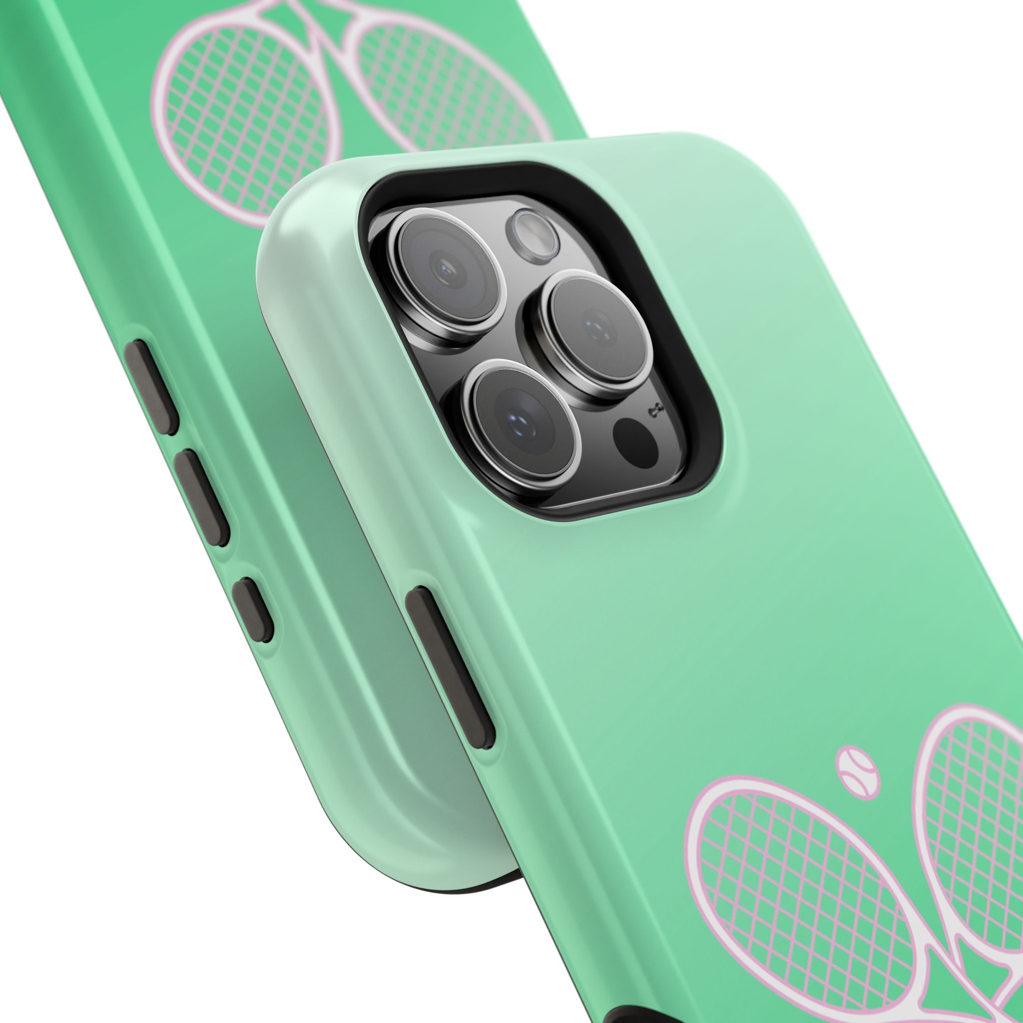 Tennis Impact-Resistant Phone Case — 'Forty Love', Green Gradient