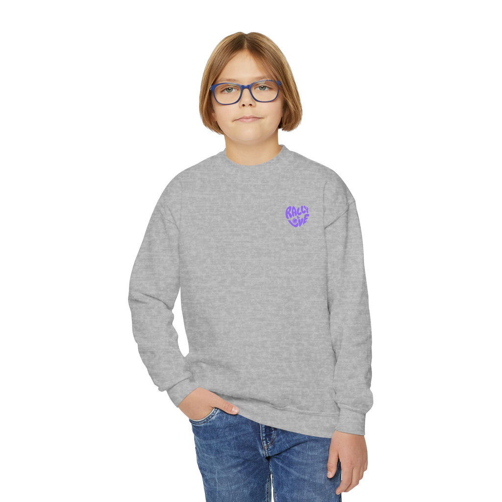Girl's Junior Tennis Crewneck Sweatshirt – Retro Gradient "TENNIS" Graphic