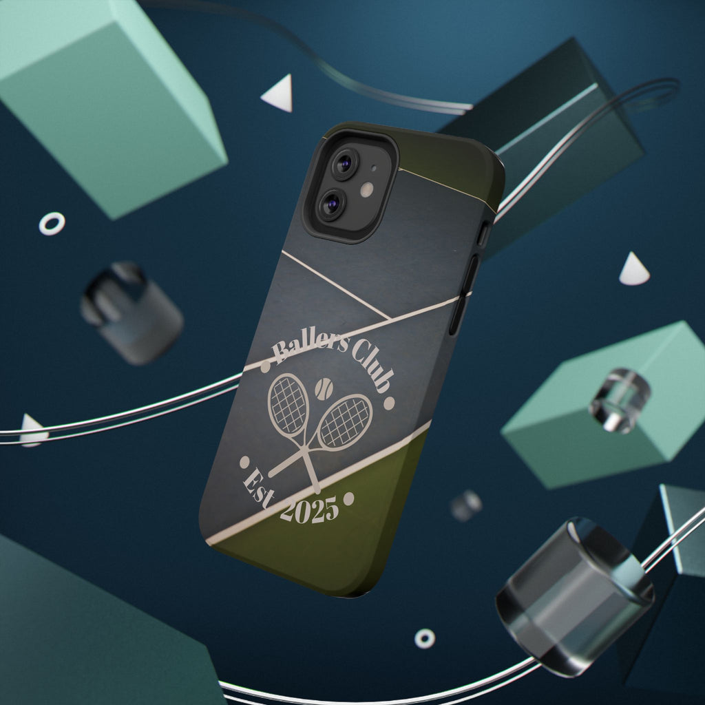 Tennis Impact-Resistant Phone Case — 'Ballers Club Est. 2025' Protective Cover