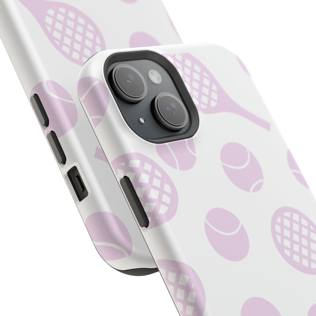 Tennis Impact-Resistant Phone Case — Pink Rackets & Balls