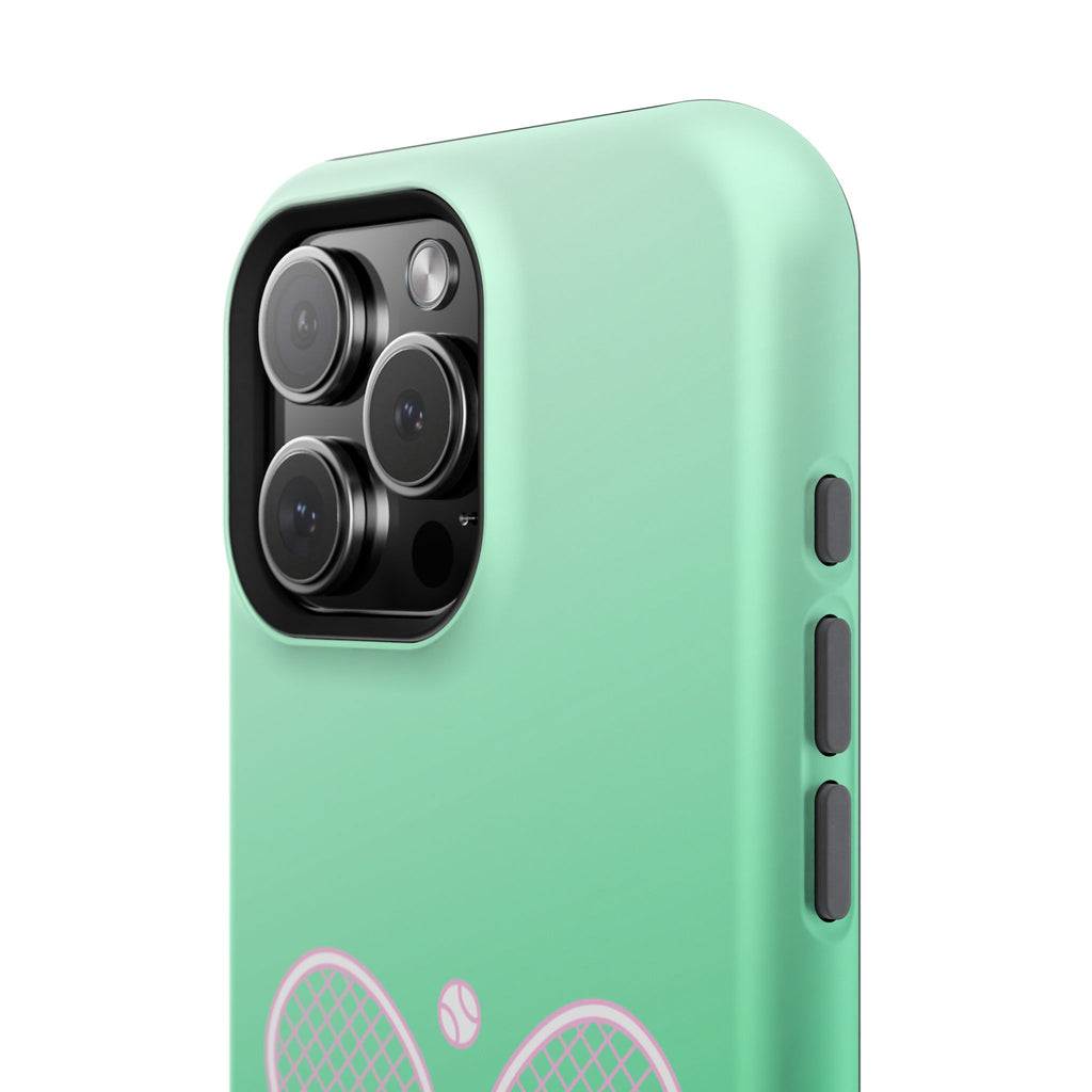 Tennis Impact-Resistant Phone Case — 'Forty Love', Green Gradient