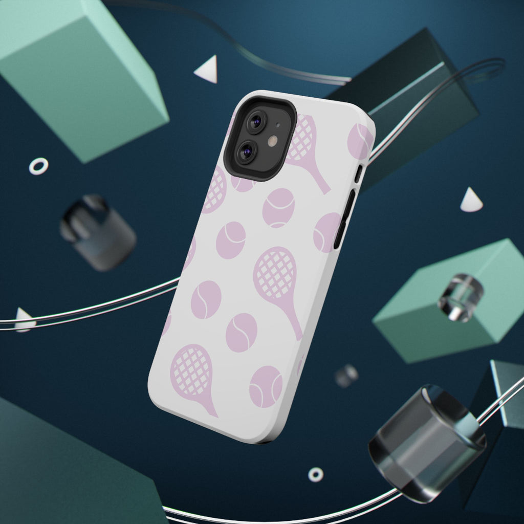 Tennis Impact-Resistant Phone Case — Pink Rackets & Balls