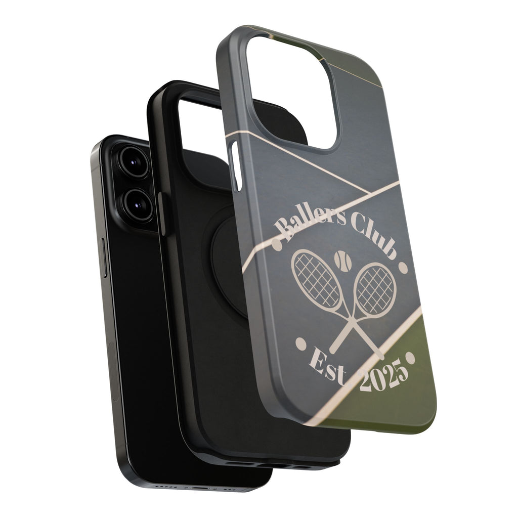 Tennis Impact-Resistant Phone Case — 'Ballers Club Est. 2025' Protective Cover
