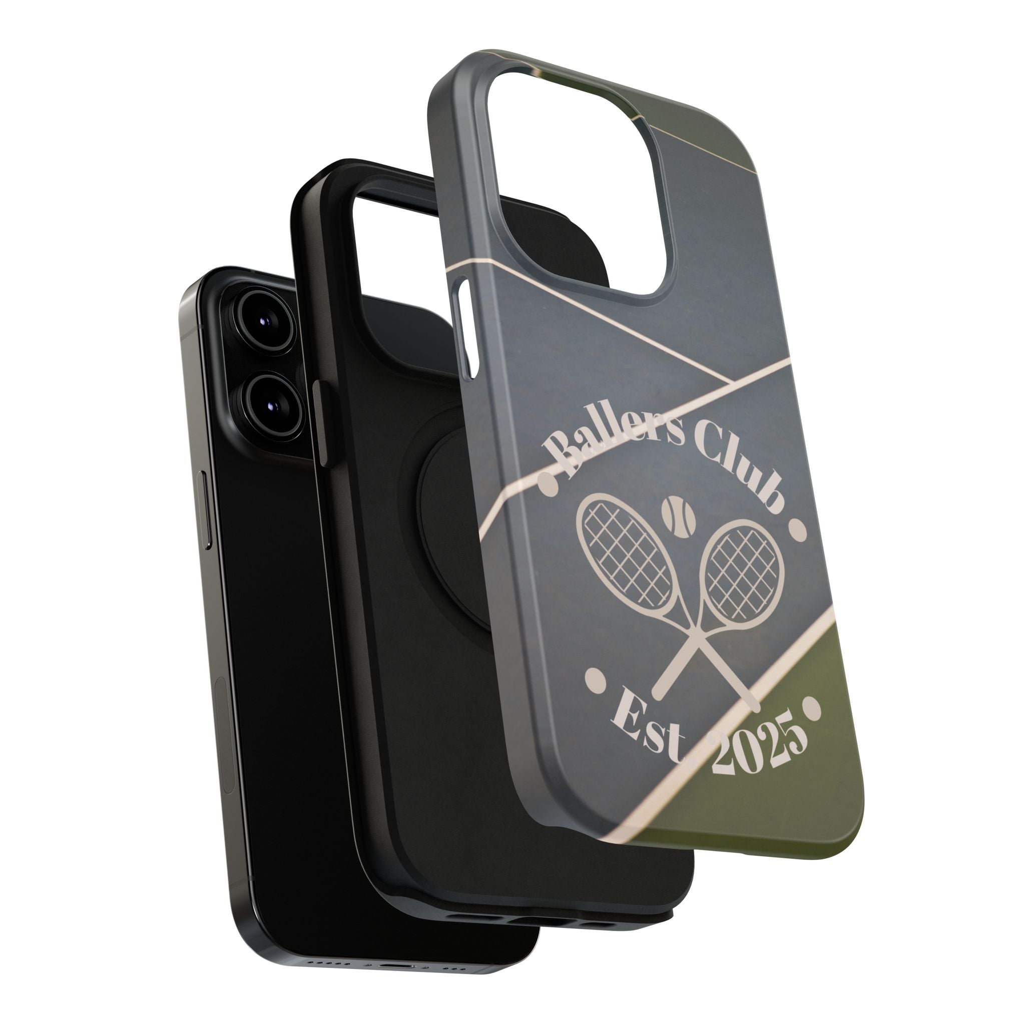 Tennis Impact-Resistant Phone Case — 'Ballers Club Est. 2025' Protective Cover