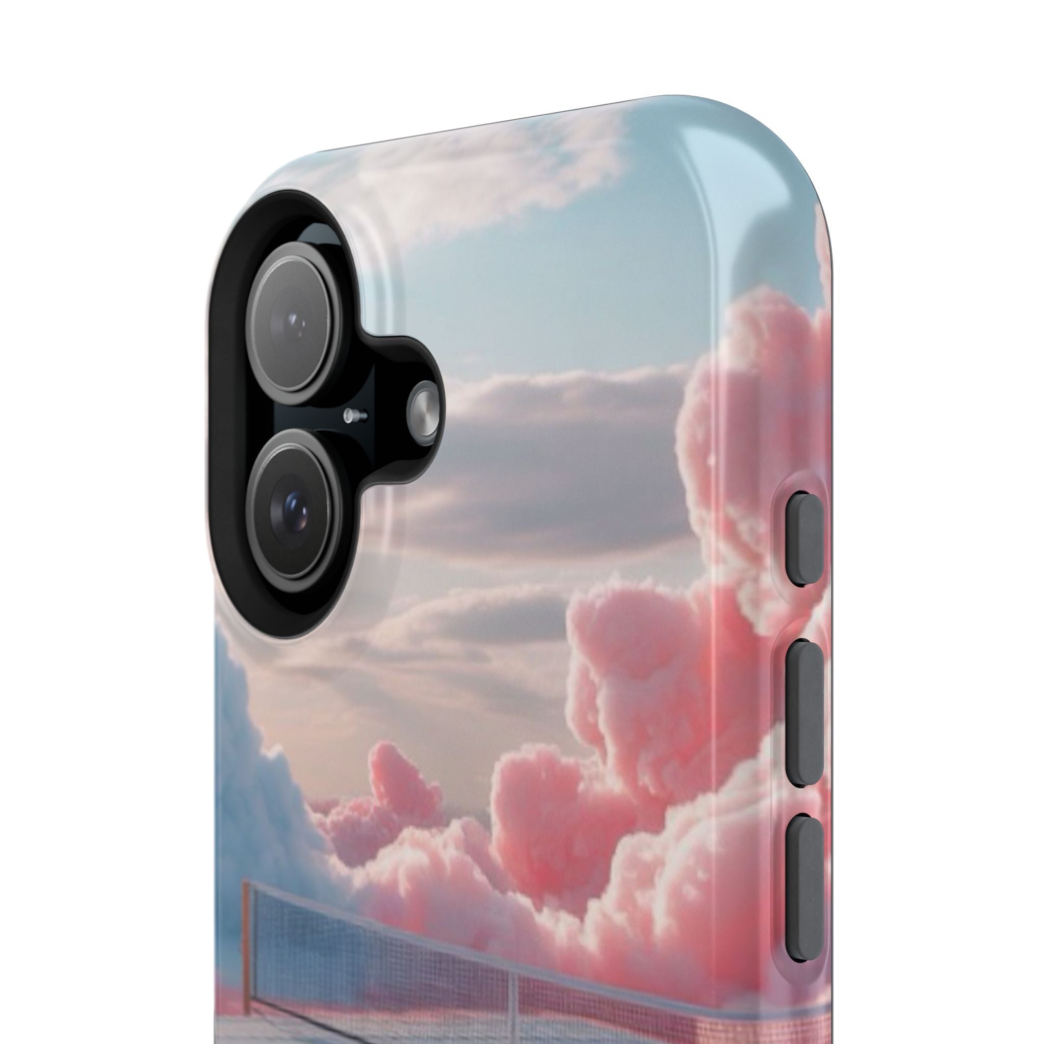Tennis Impact-Resistant Phone Case — 'Dream Big' Pastel Cloud Tennis Court