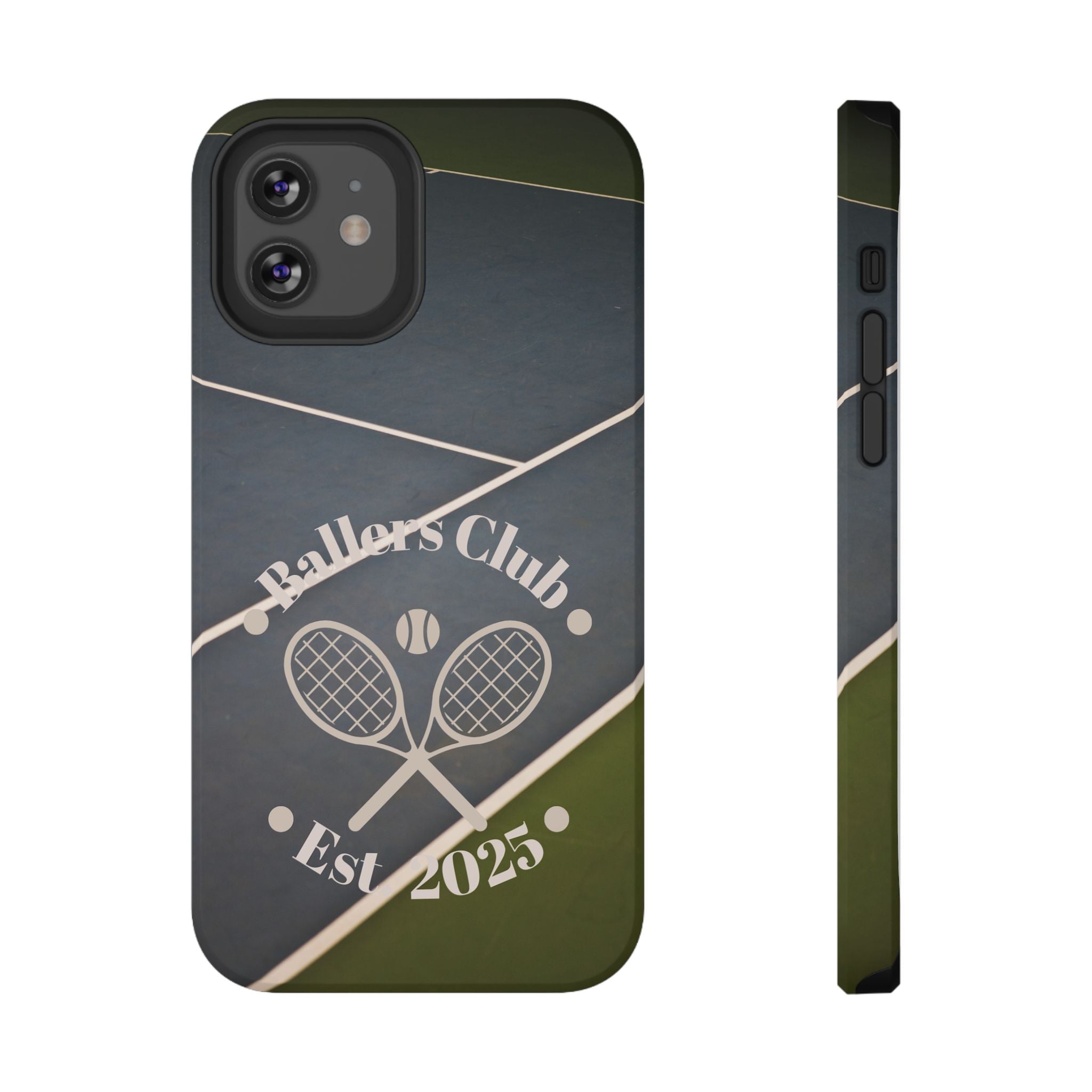 Tennis Impact-Resistant Phone Case — 'Ballers Club Est. 2025' Protective Cover