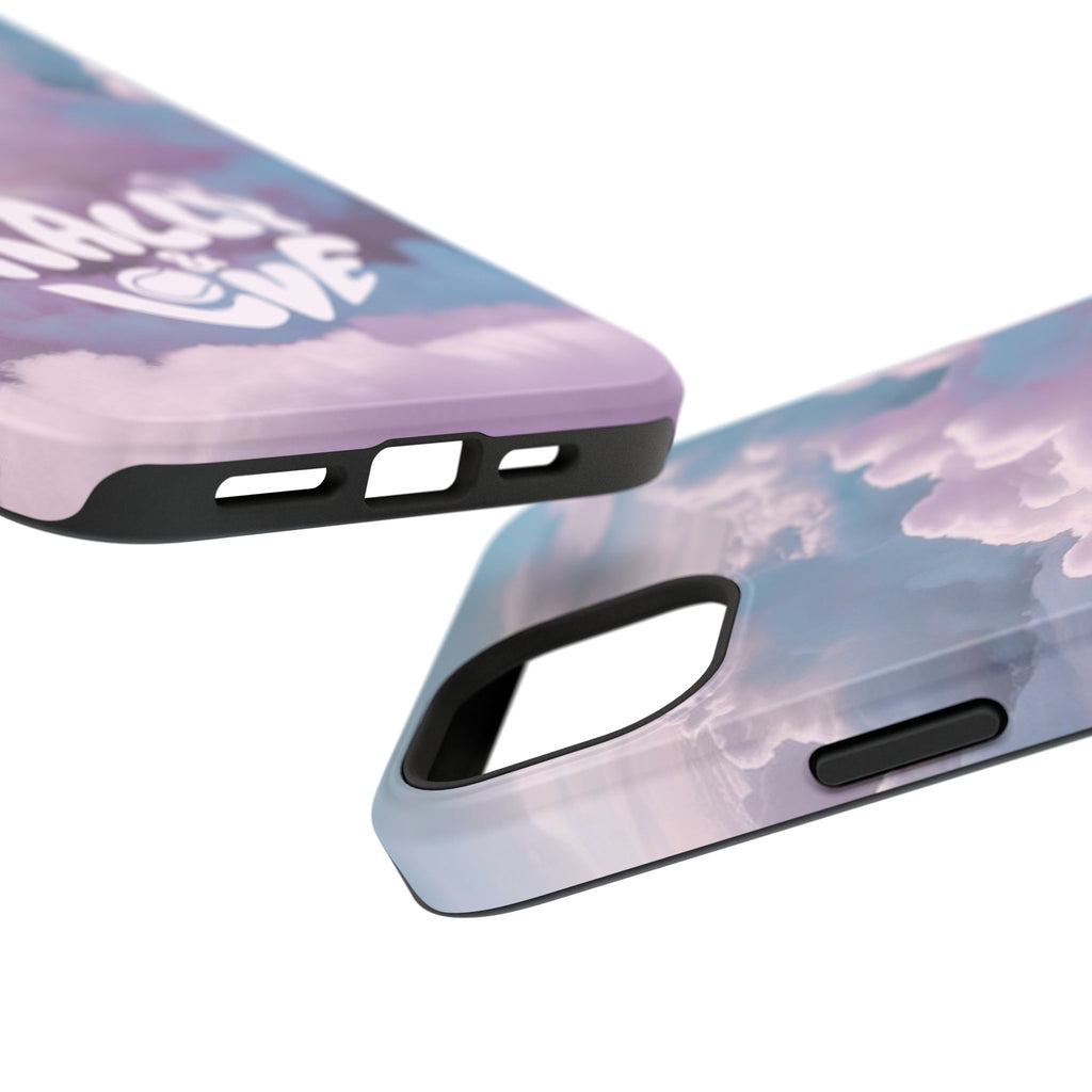 Impact-Resistant Phone Case — "Rally & Love" Clouds/Love in the Air