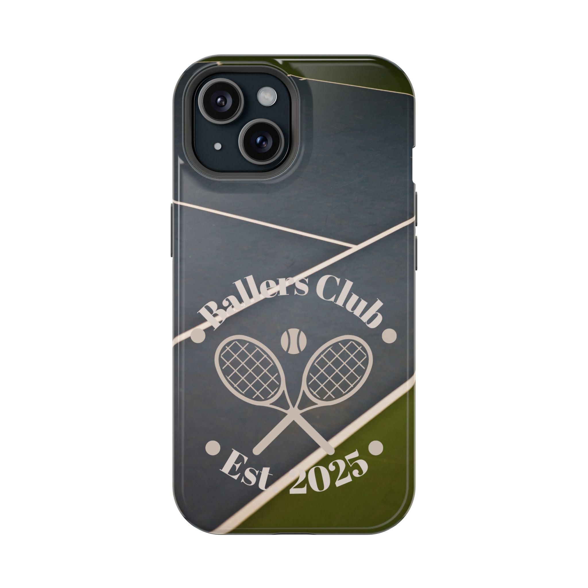 Tennis Impact-Resistant Phone Case — 'Ballers Club Est. 2025' Protective Cover