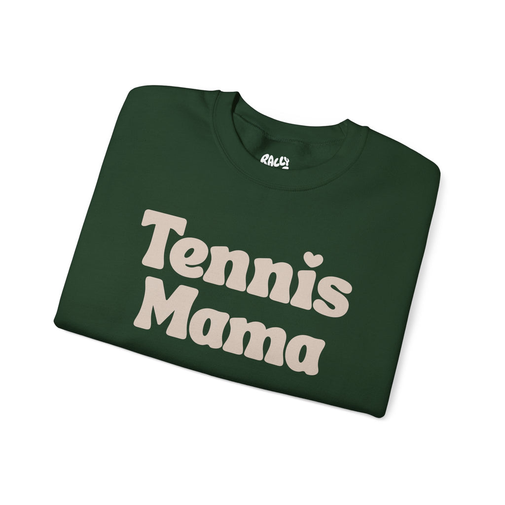 Women's Crewneck Sweatshirt - 'Tennis mama' tennis sweatshirt (tan)