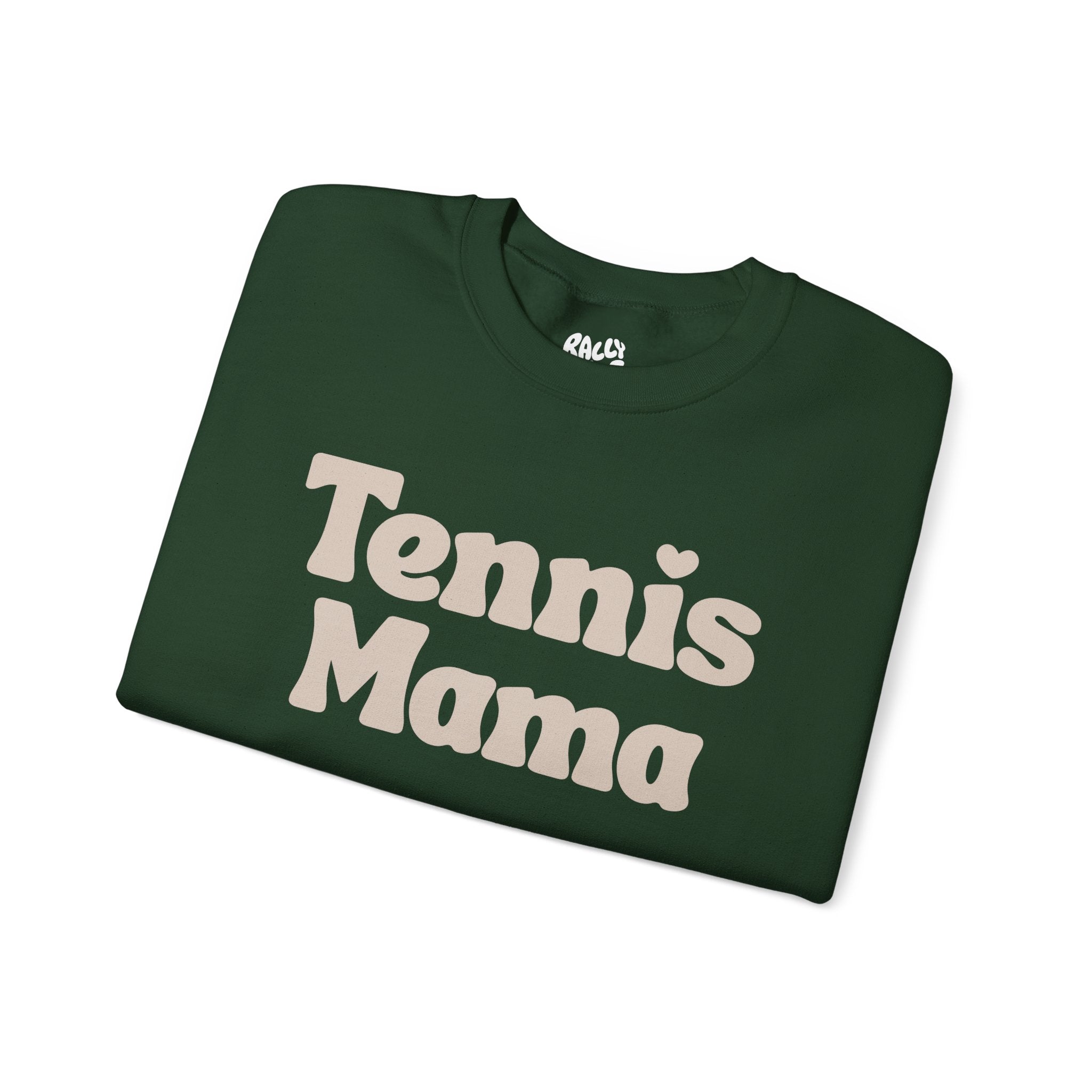Women's Crewneck Sweatshirt - 'Tennis mama' tennis sweatshirt (tan)