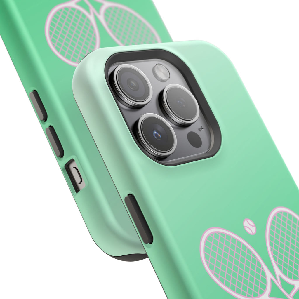 Tennis Impact-Resistant Phone Case — 'Forty Love', Green Gradient