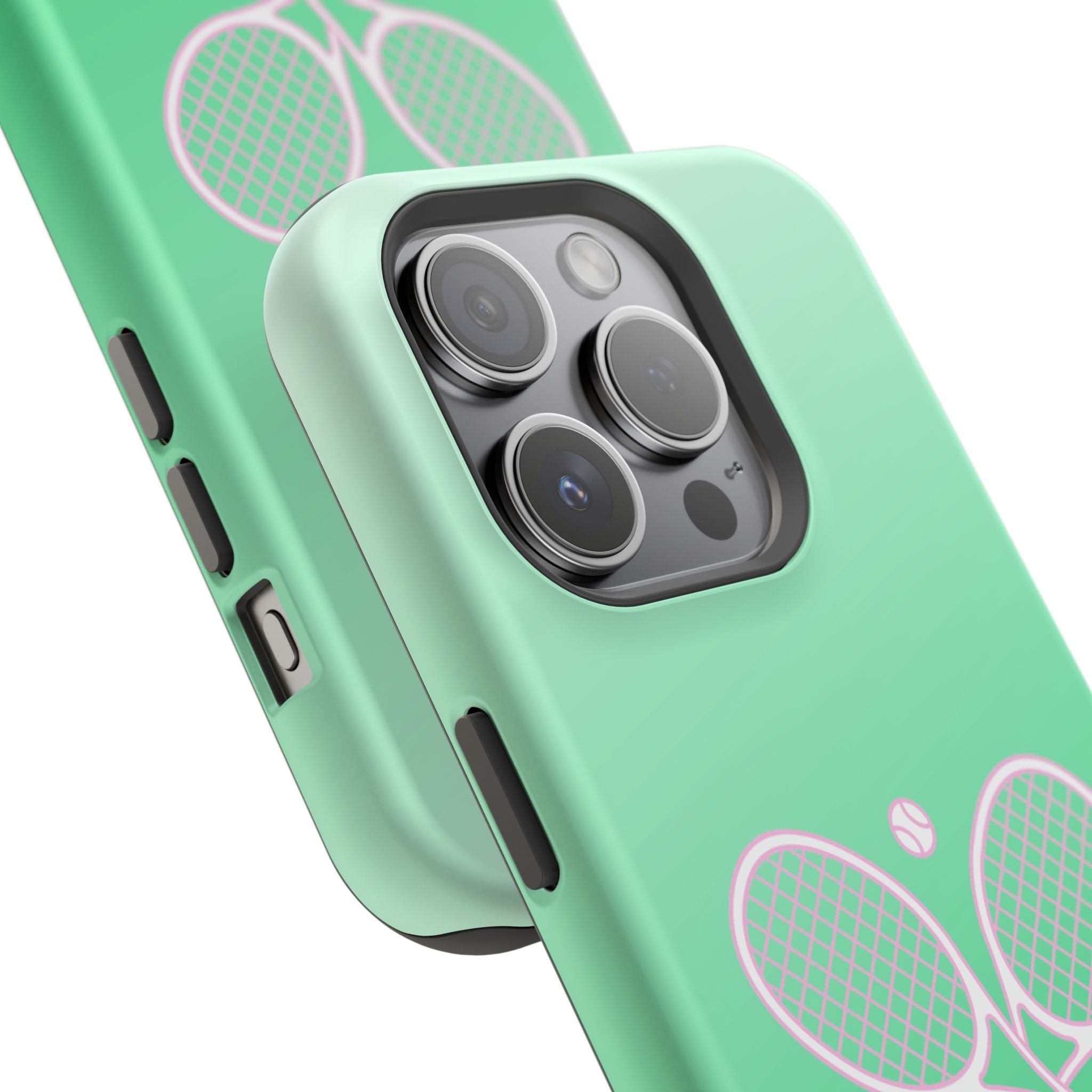 Tennis Impact-Resistant Phone Case — 'Forty Love', Green Gradient