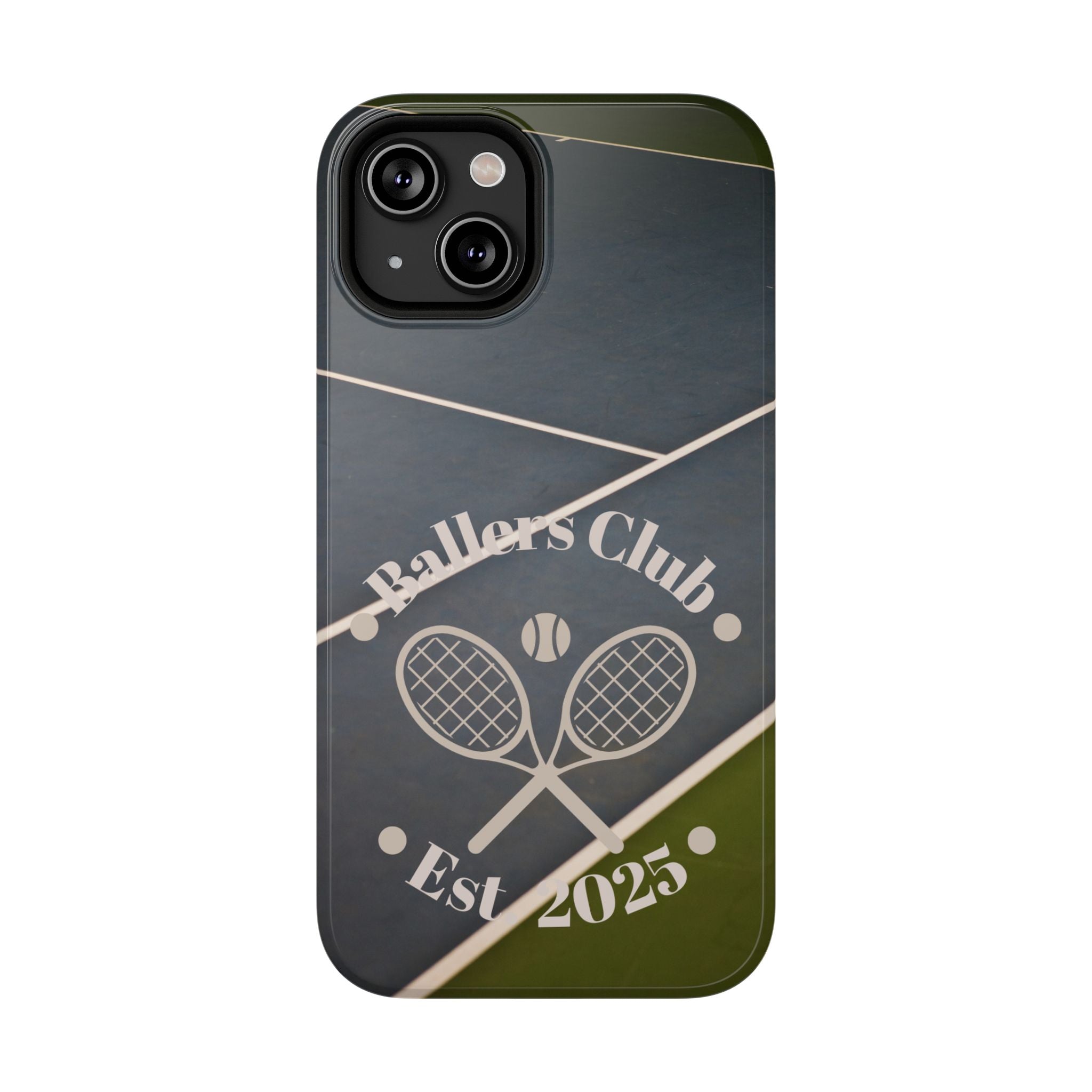 Tennis Impact-Resistant Phone Case — 'Ballers Club Est. 2025' Protective Cover