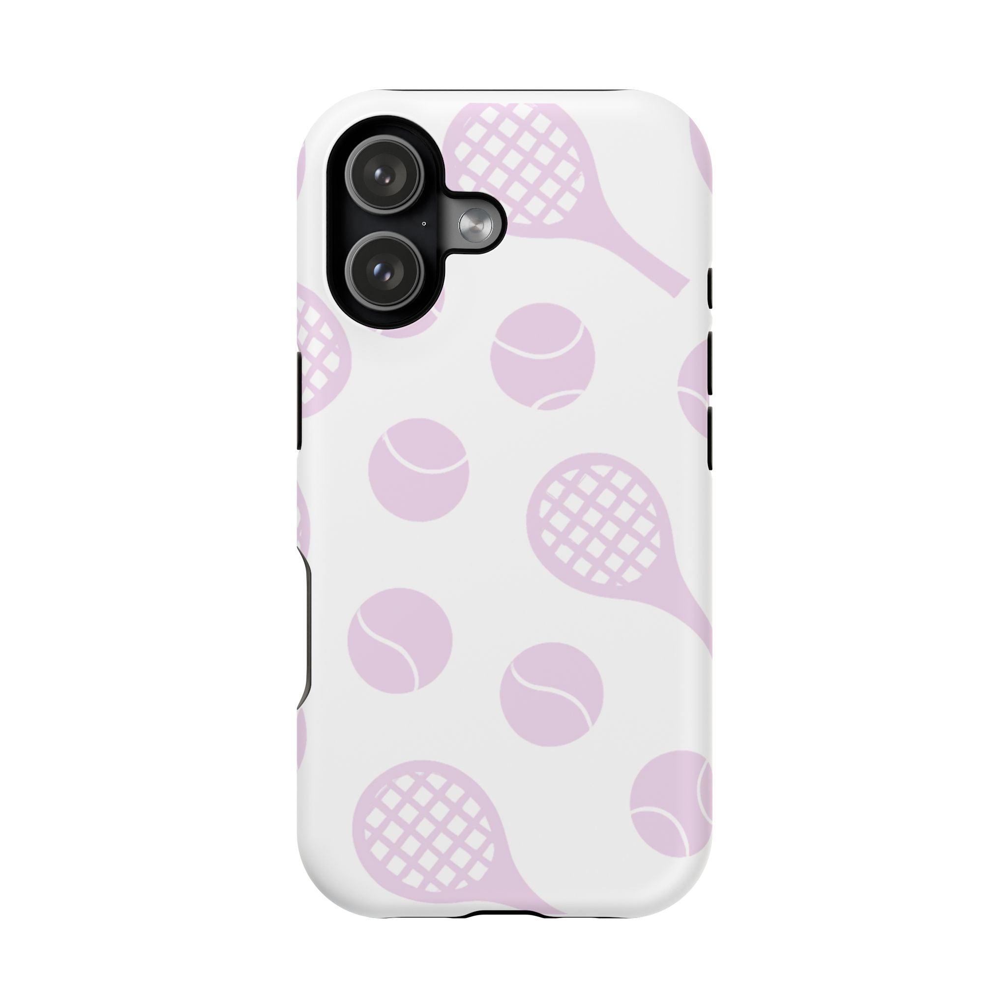 Tennis Impact-Resistant Phone Case — Pink Rackets & Balls