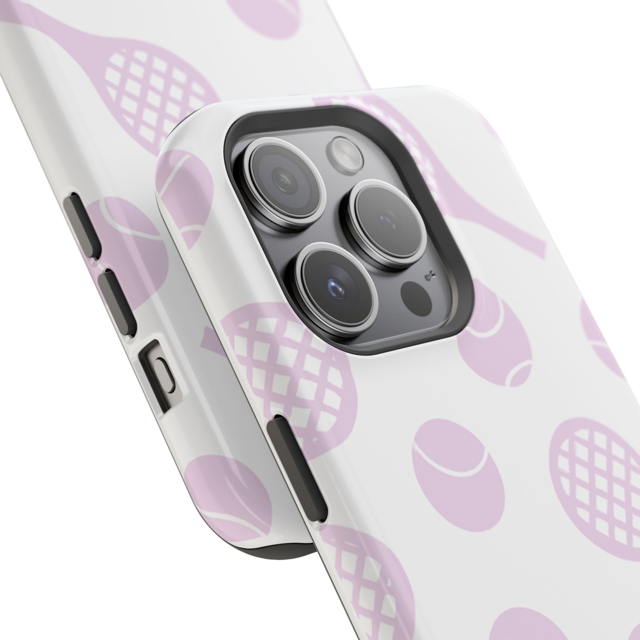 Tennis Impact-Resistant Phone Case — Pink Rackets & Balls