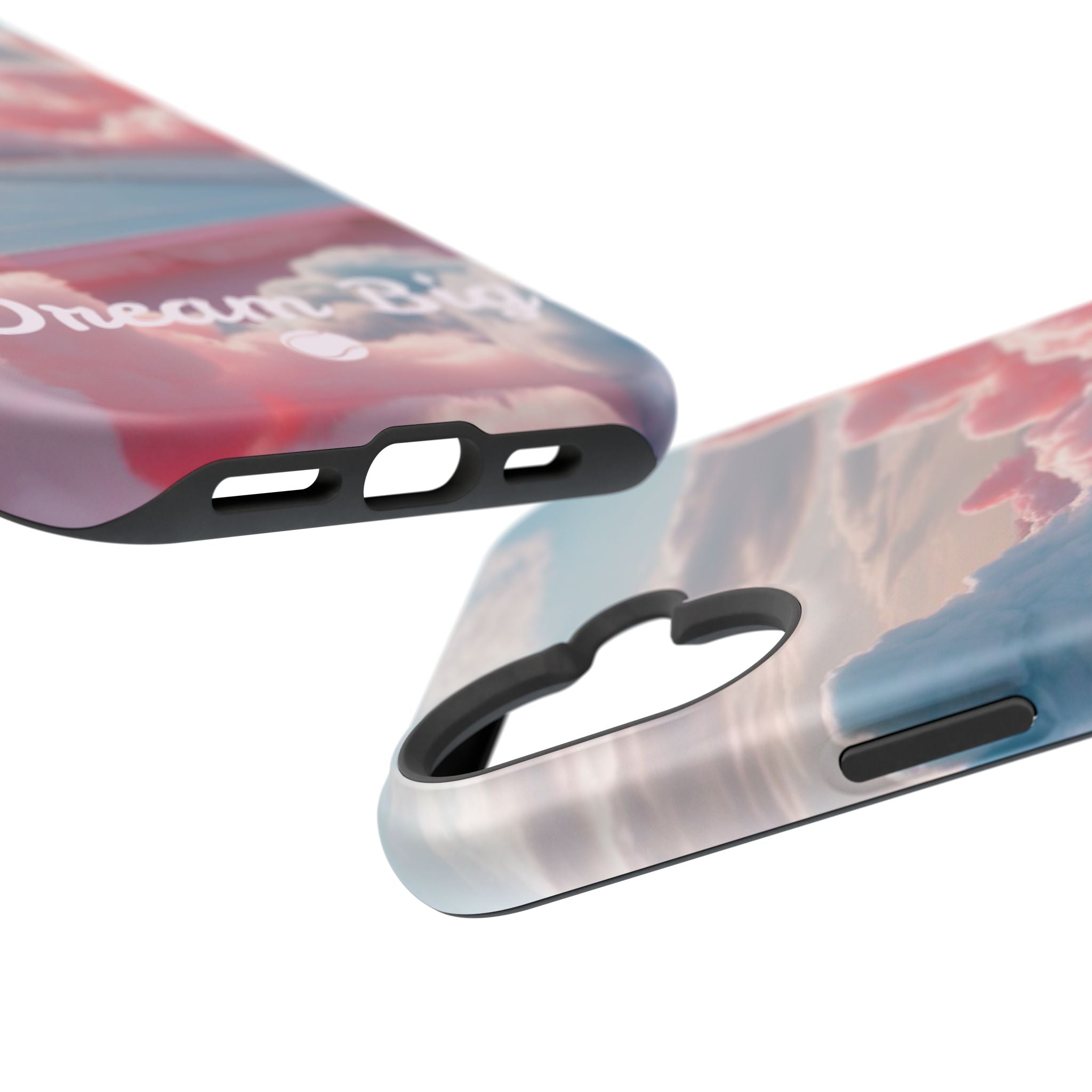 Tennis Impact-Resistant Phone Case — 'Dream Big' Pastel Cloud Tennis Court