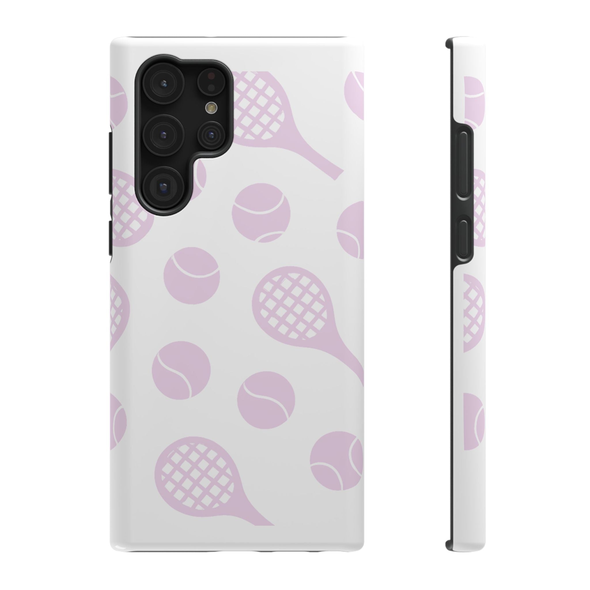 Tennis Impact-Resistant Phone Case — Pink Rackets & Balls