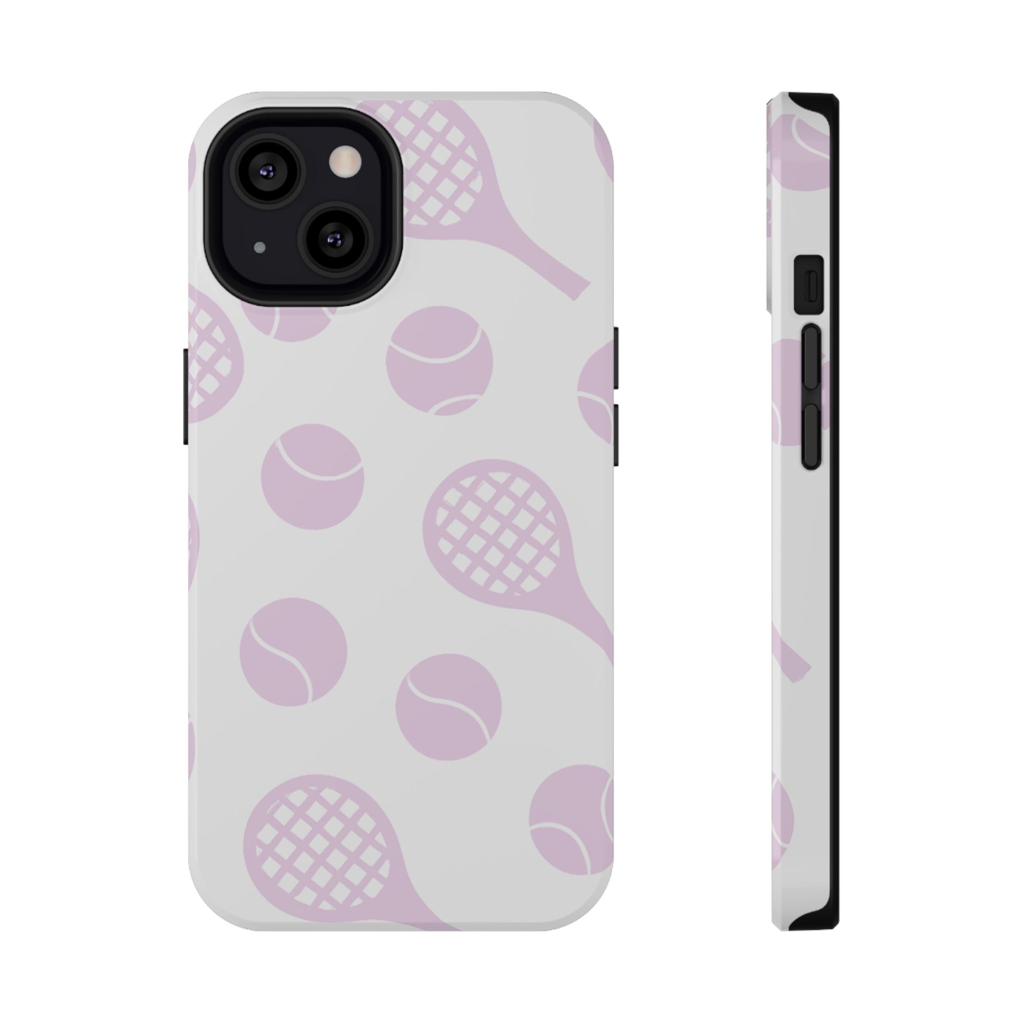 Tennis Impact-Resistant Phone Case — Pink Rackets & Balls