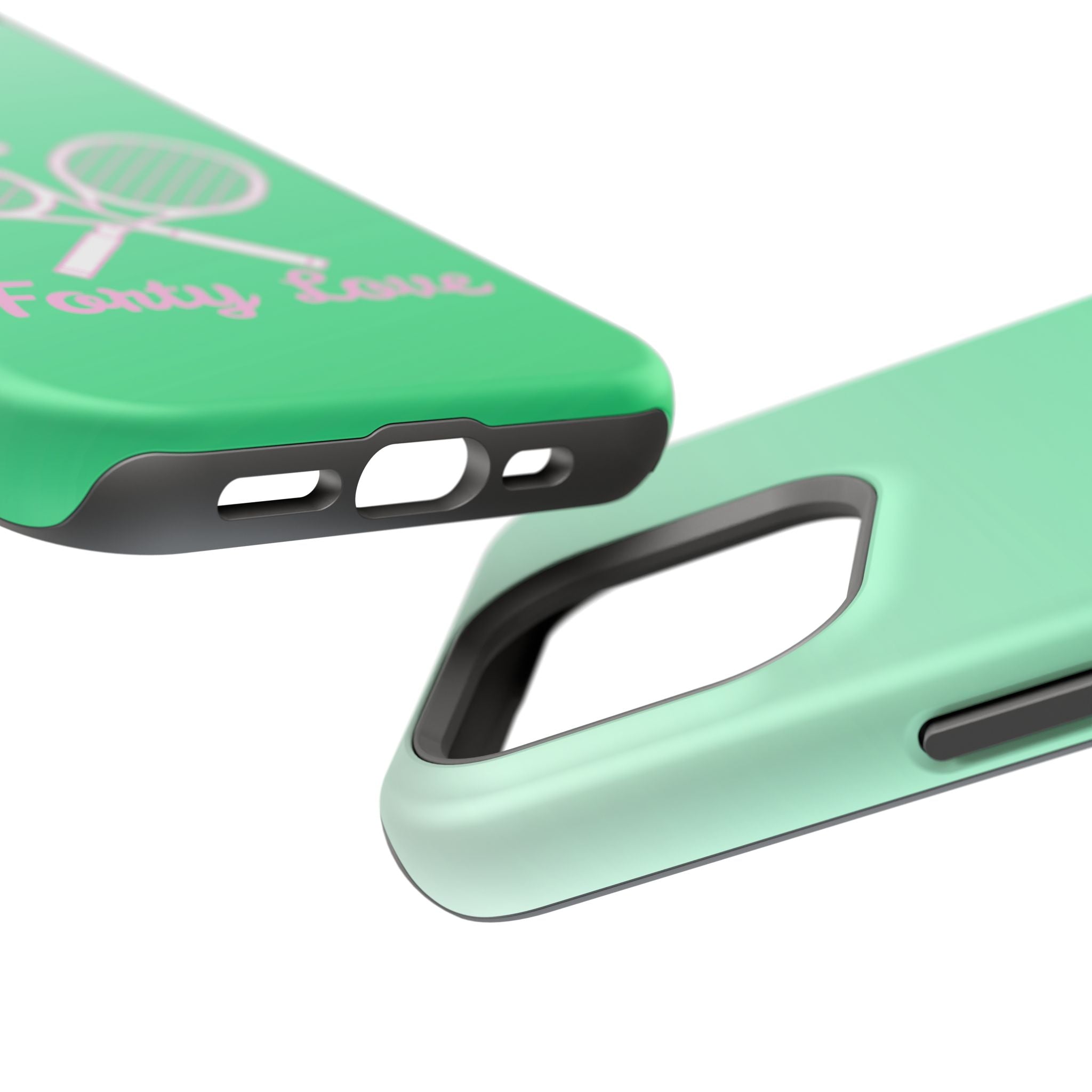 Tennis Impact-Resistant Phone Case — 'Forty Love', Green Gradient