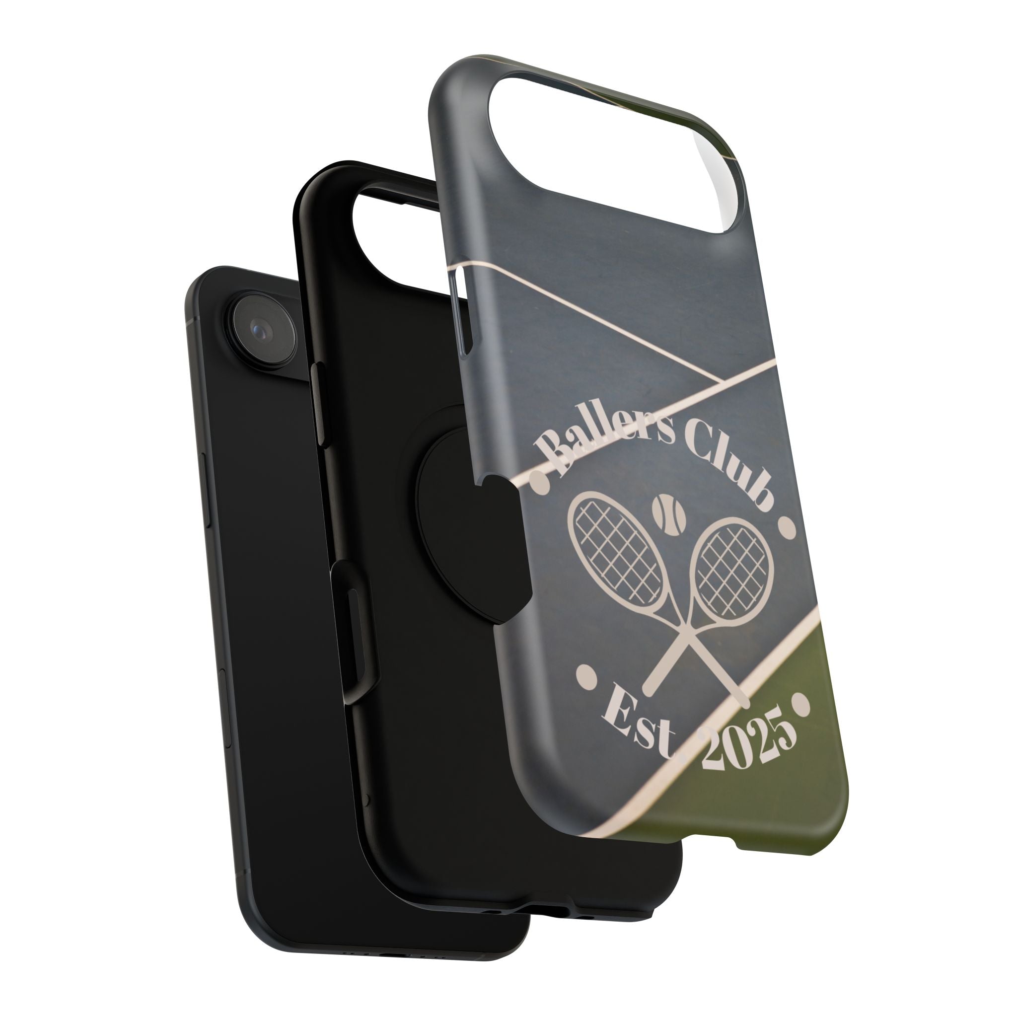 Tennis Impact-Resistant Phone Case — 'Ballers Club Est. 2025' Protective Cover