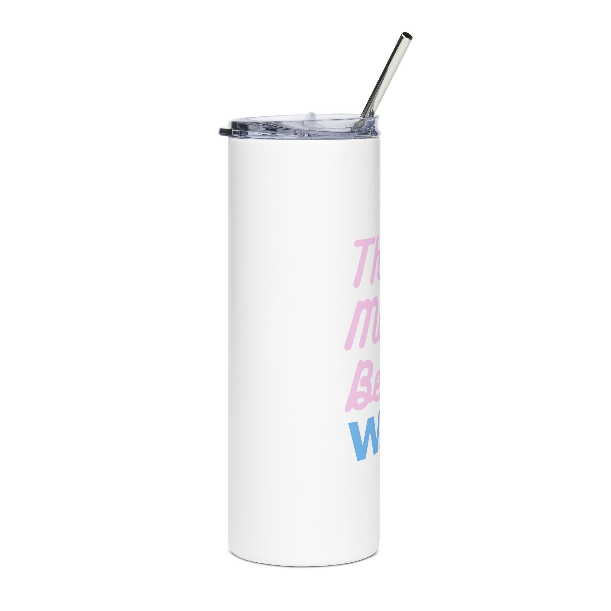 Tennis Stainless Steel Tumbler 20oz - "This Might Be Water" Insulated Tumbler (Pink & Blue)