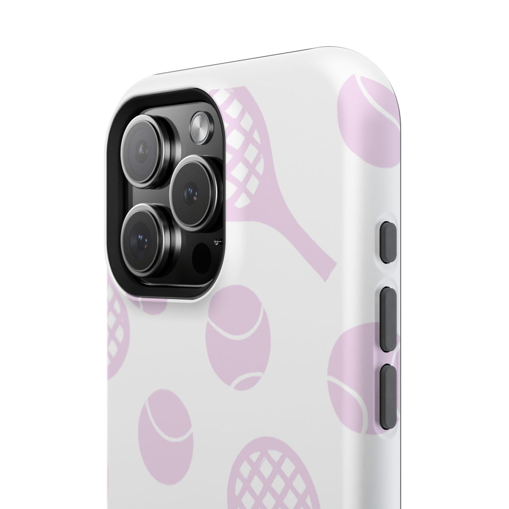 Tennis Impact-Resistant Phone Case — Pink Rackets & Balls