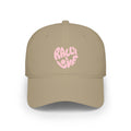 Women's Baseball Cap — "Rally & Love" Pink Logo, Graphic Low Profile Hat