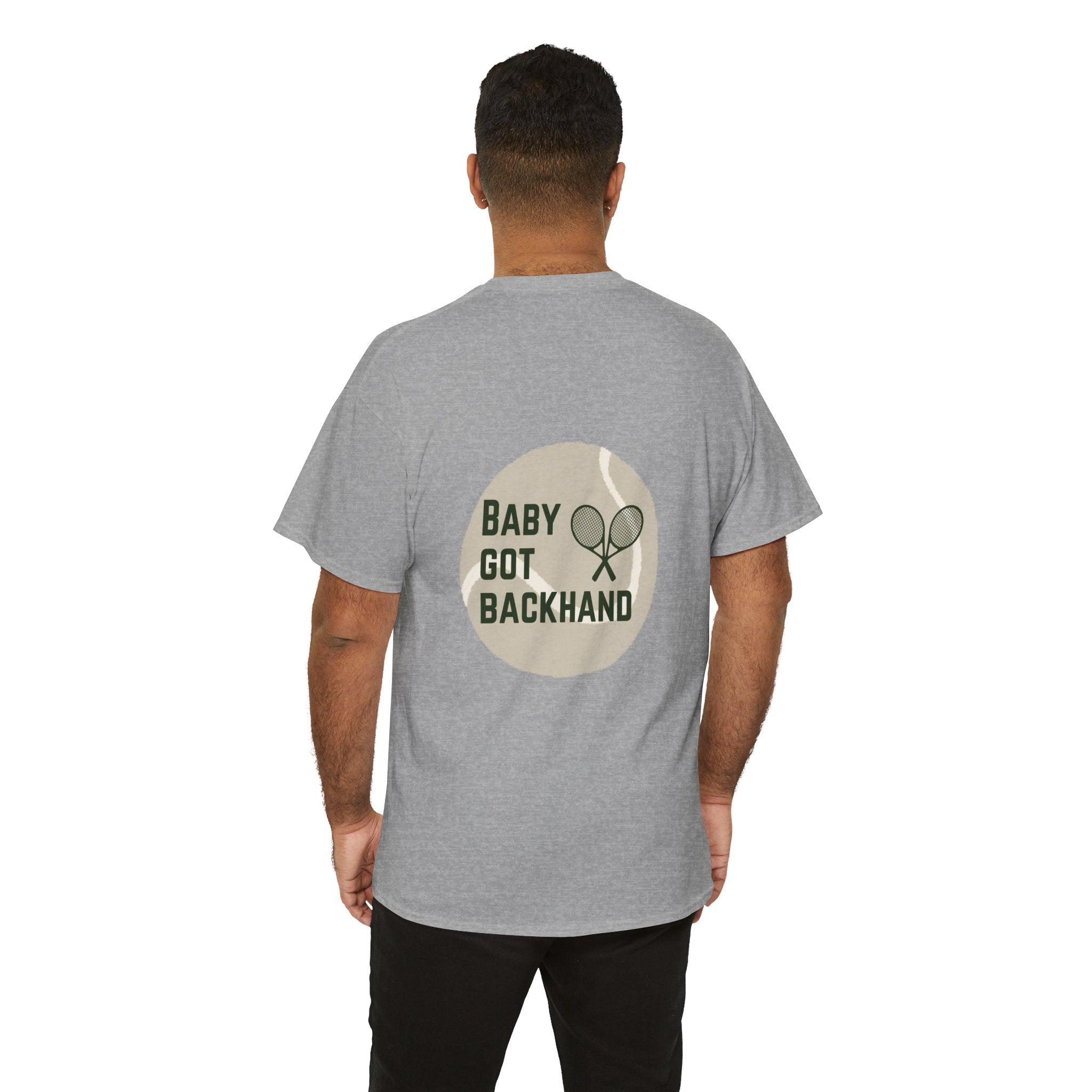 Men's T‑Shirt — "Baby Got Backhand" Tennis Graphic Tee