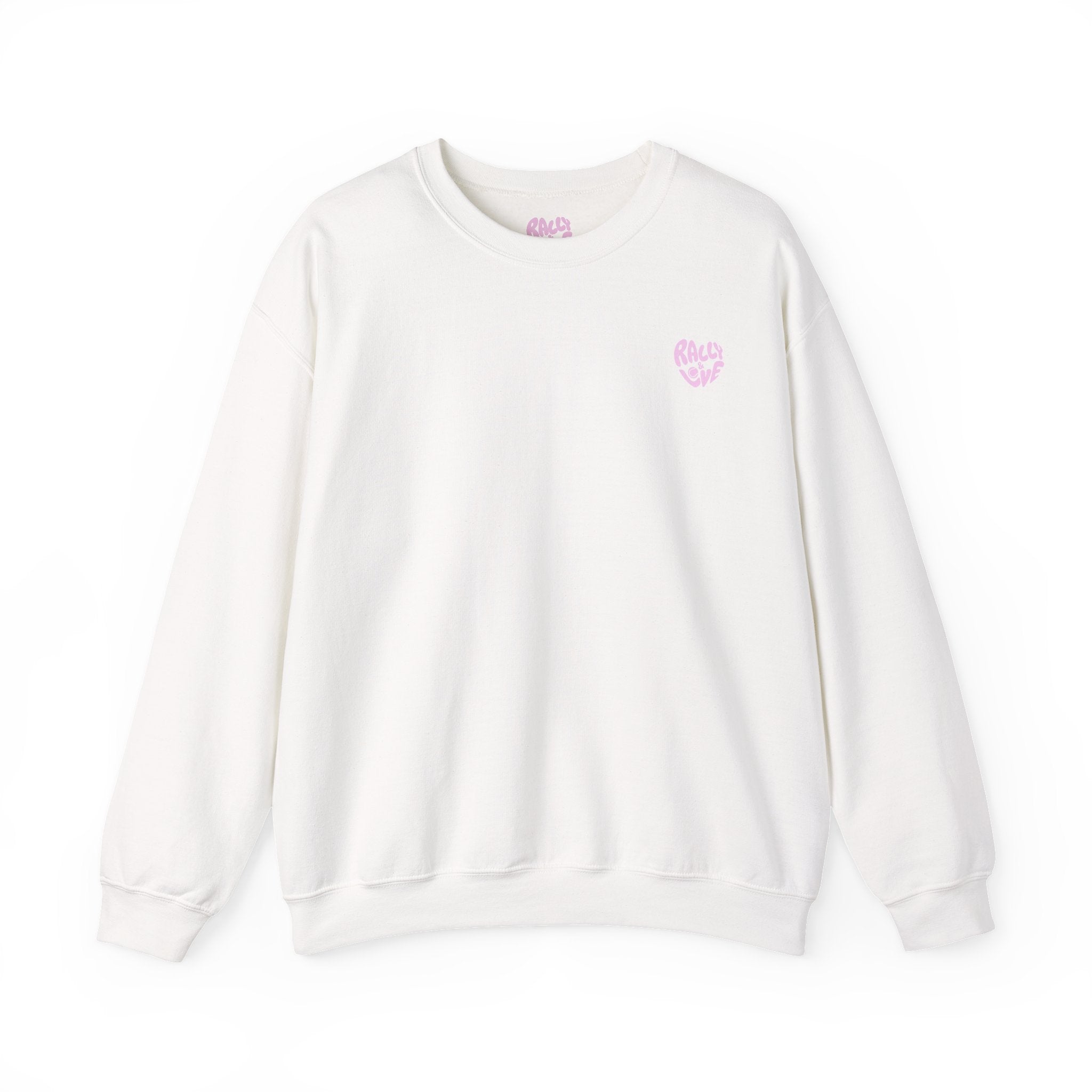 Women's Crewneck Sweatshirt - 'Tennis' Heart (R&L logo pink)