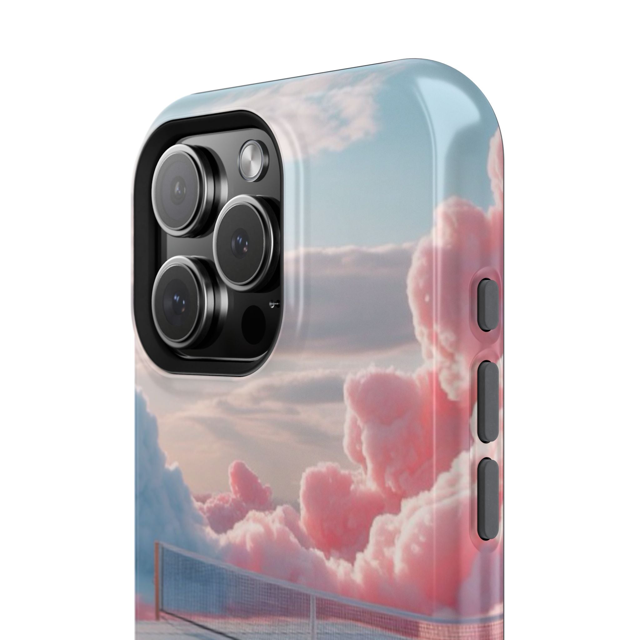 Tennis Impact-Resistant Phone Case — 'Dream Big' Pastel Cloud Tennis Court