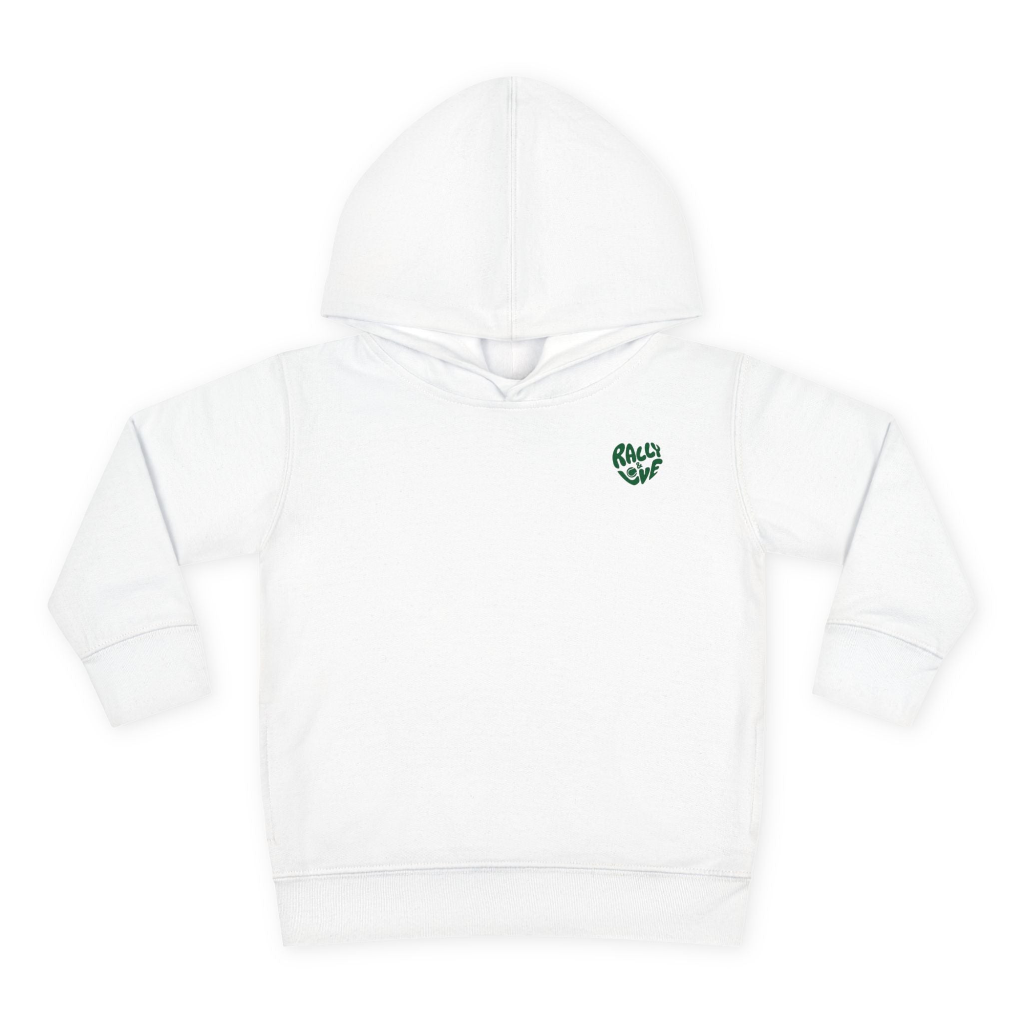 Boy Toddler's Junior Hoodie — “Let’s Go” Tennis Graphic Sweatshirt (Green)