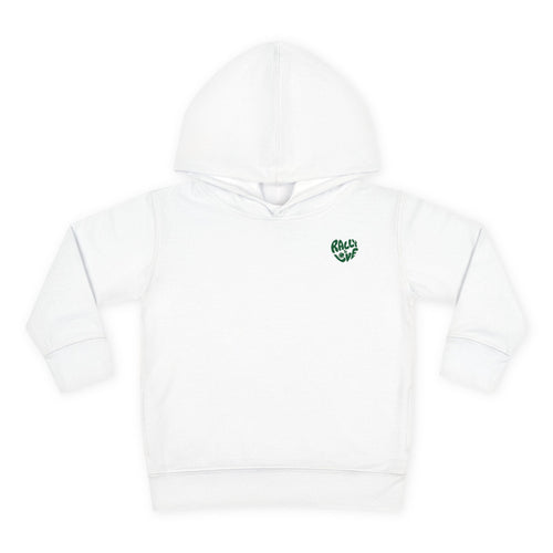 Boy Toddler's Junior Hoodie — “Let’s Go” Tennis Graphic Sweatshirt (Green)