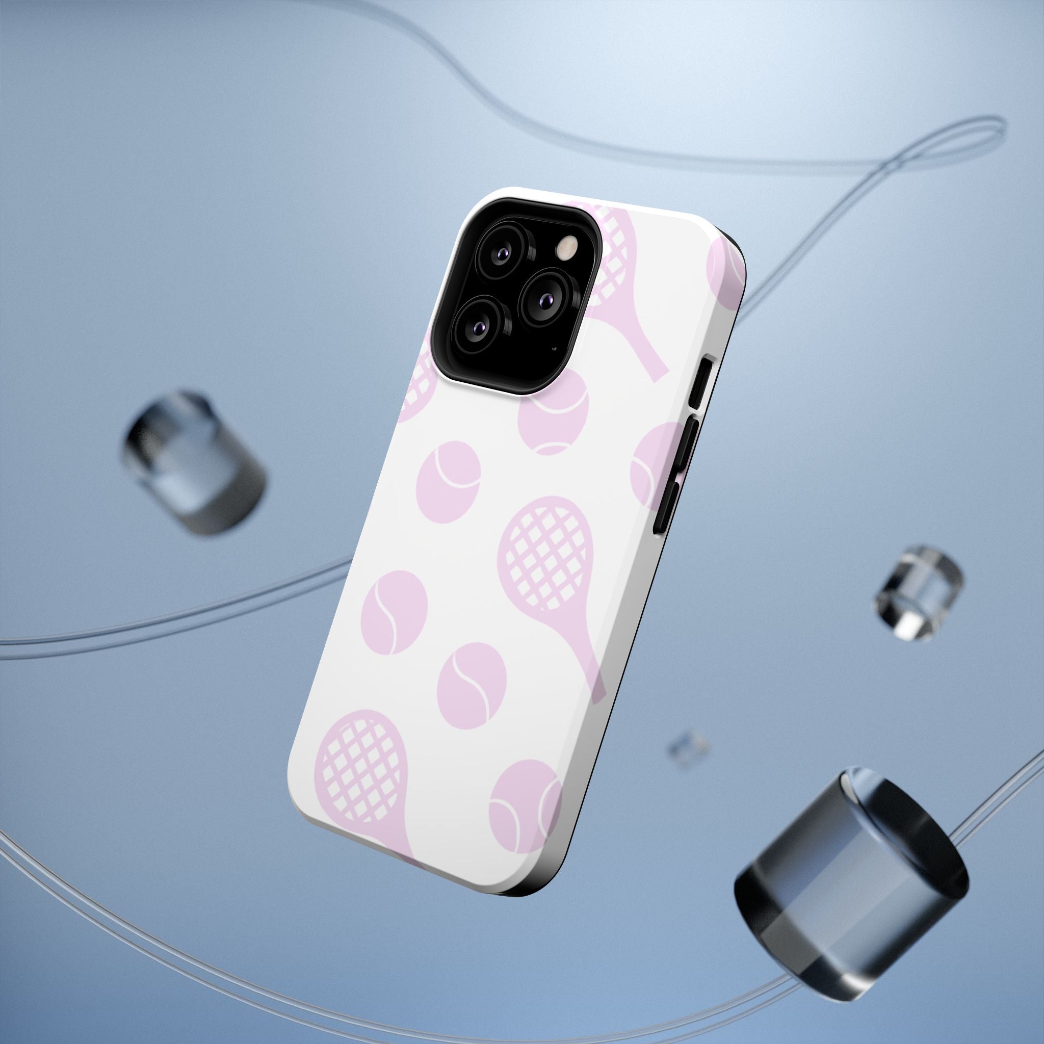 Tennis Impact-Resistant Phone Case — Pink Rackets & Balls