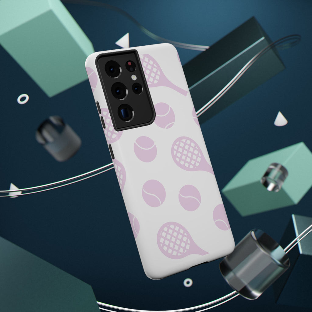 Tennis Impact-Resistant Phone Case — Pink Rackets & Balls