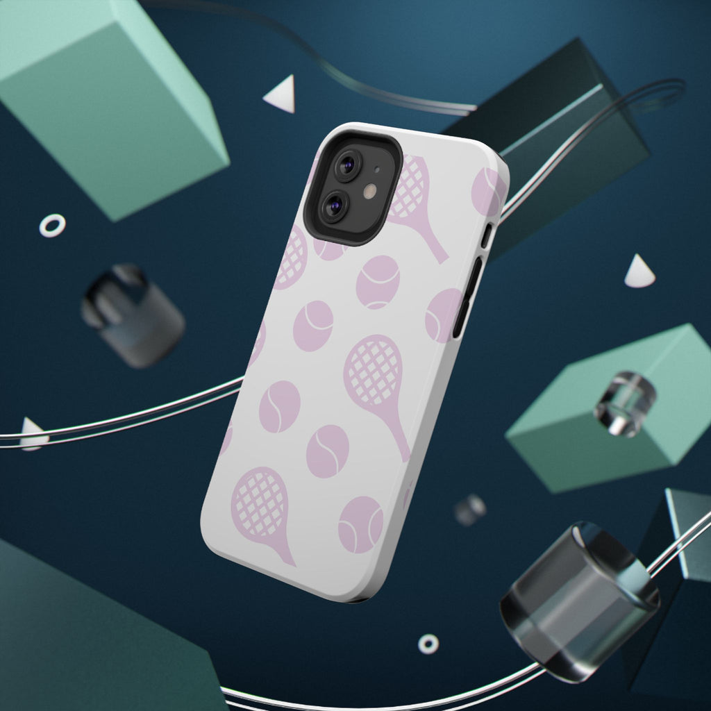 Tennis Impact-Resistant Phone Case — Pink Rackets & Balls