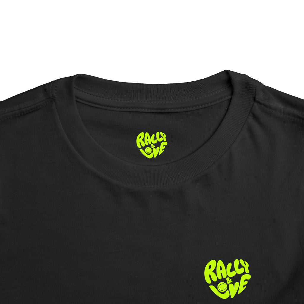 Boy Toddler Junior's Tee — 'Rally & Love' Heart Graphic T-Shirt (neon)