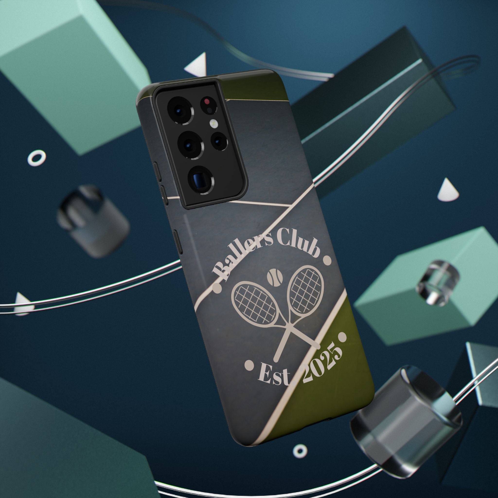 Tennis Impact-Resistant Phone Case — 'Ballers Club Est. 2025' Protective Cover